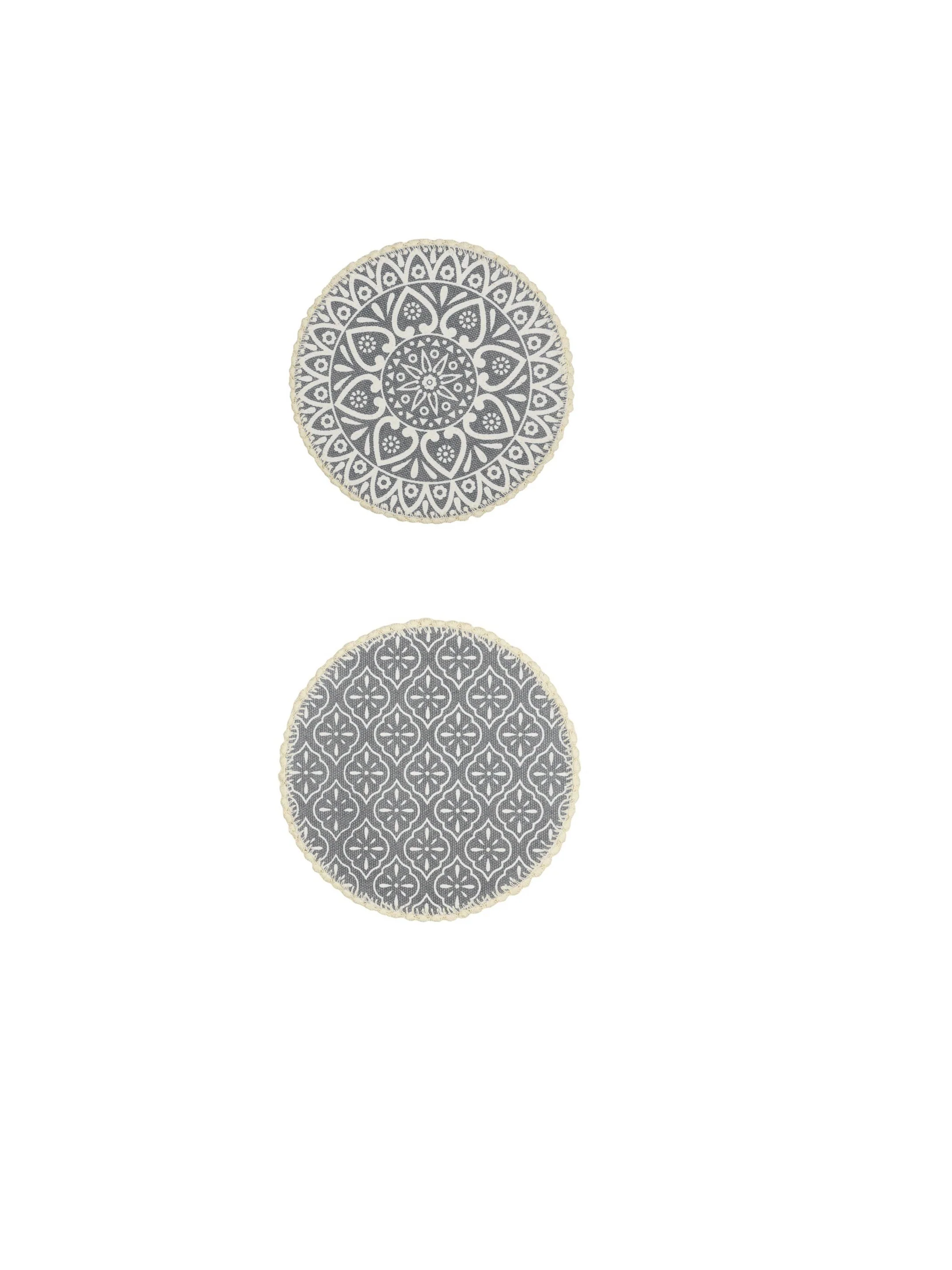 Crochet Round Table Mat with Fringe Edges | Handmade Anti-Skid Decorative Piece - Image 36
