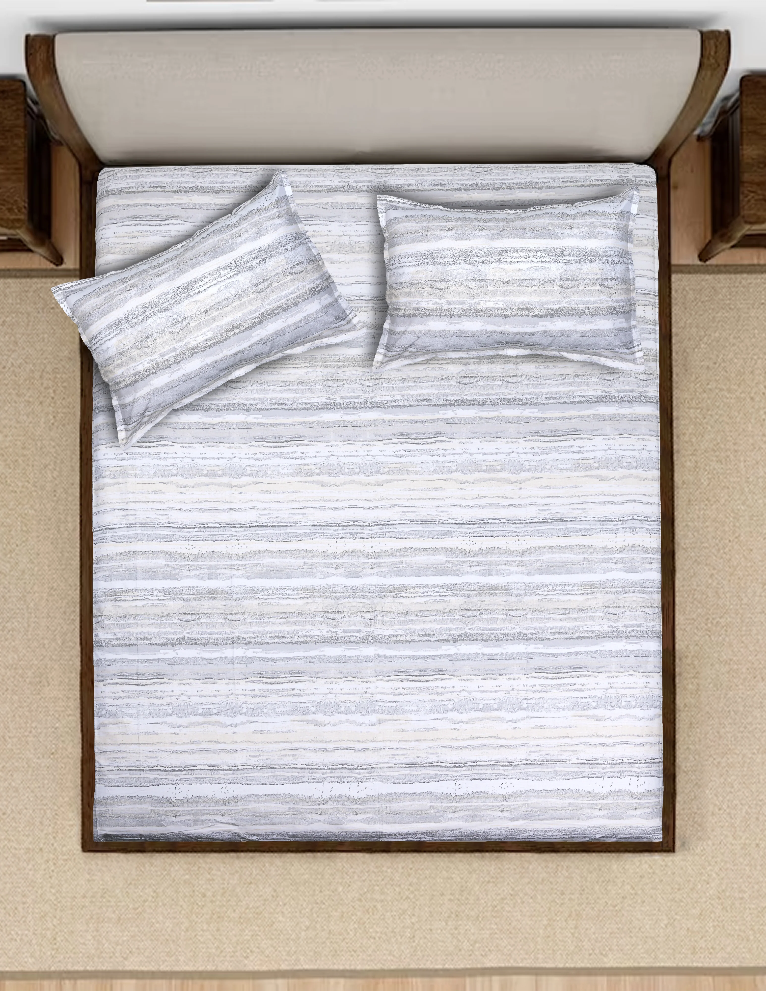 Rive Soft Bed Sheet Set | Comfortable & Breathable | Includes 2 Pillow Covers - Image 13
