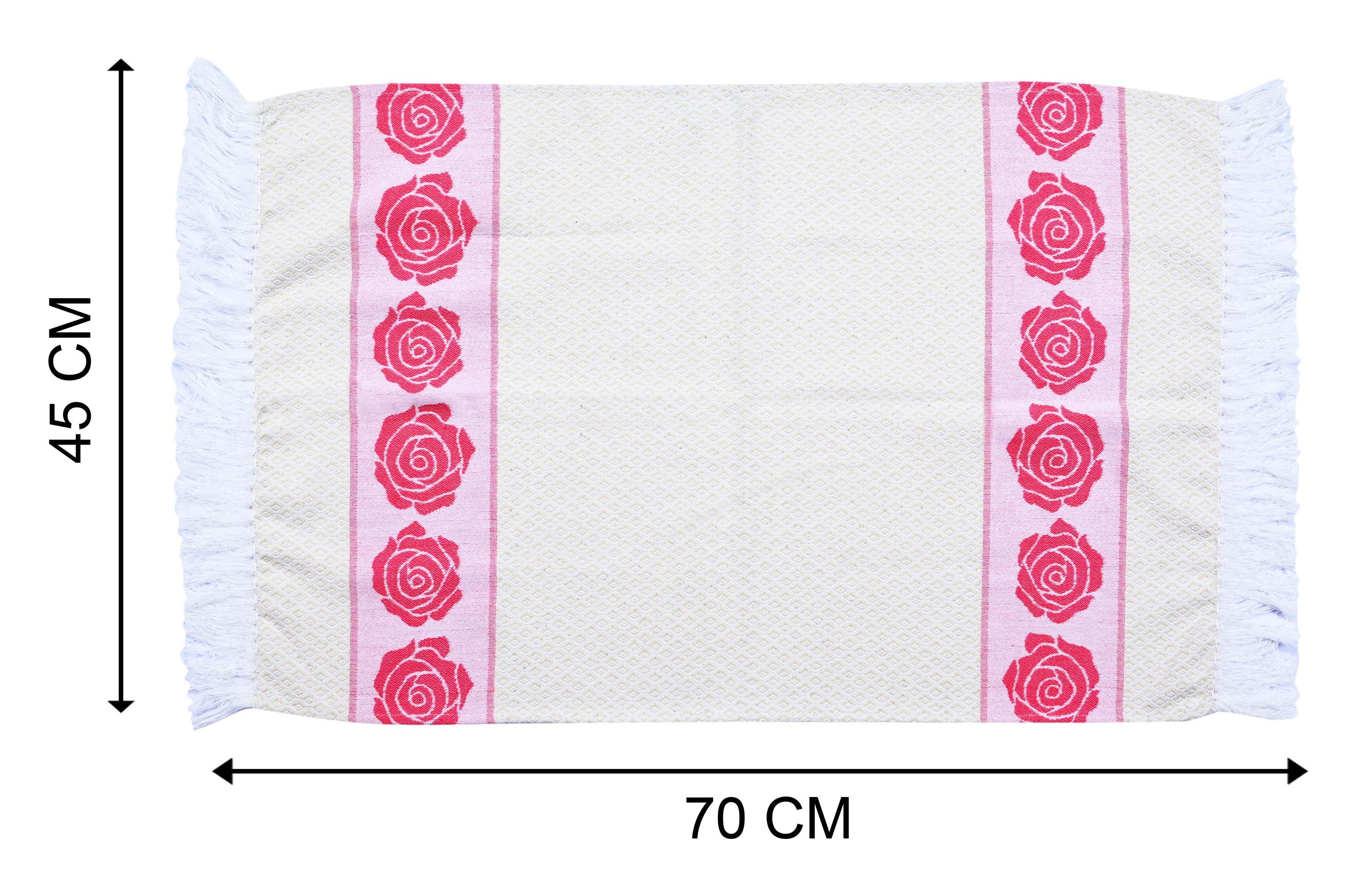 Rose Pure Cotton 4 PC Hand Towel Set | Quick Dry Soft Towels | Bathing Kitchen Hand Towel Gym | Men & Women | Bathroom Accessories Set | - Image 12
