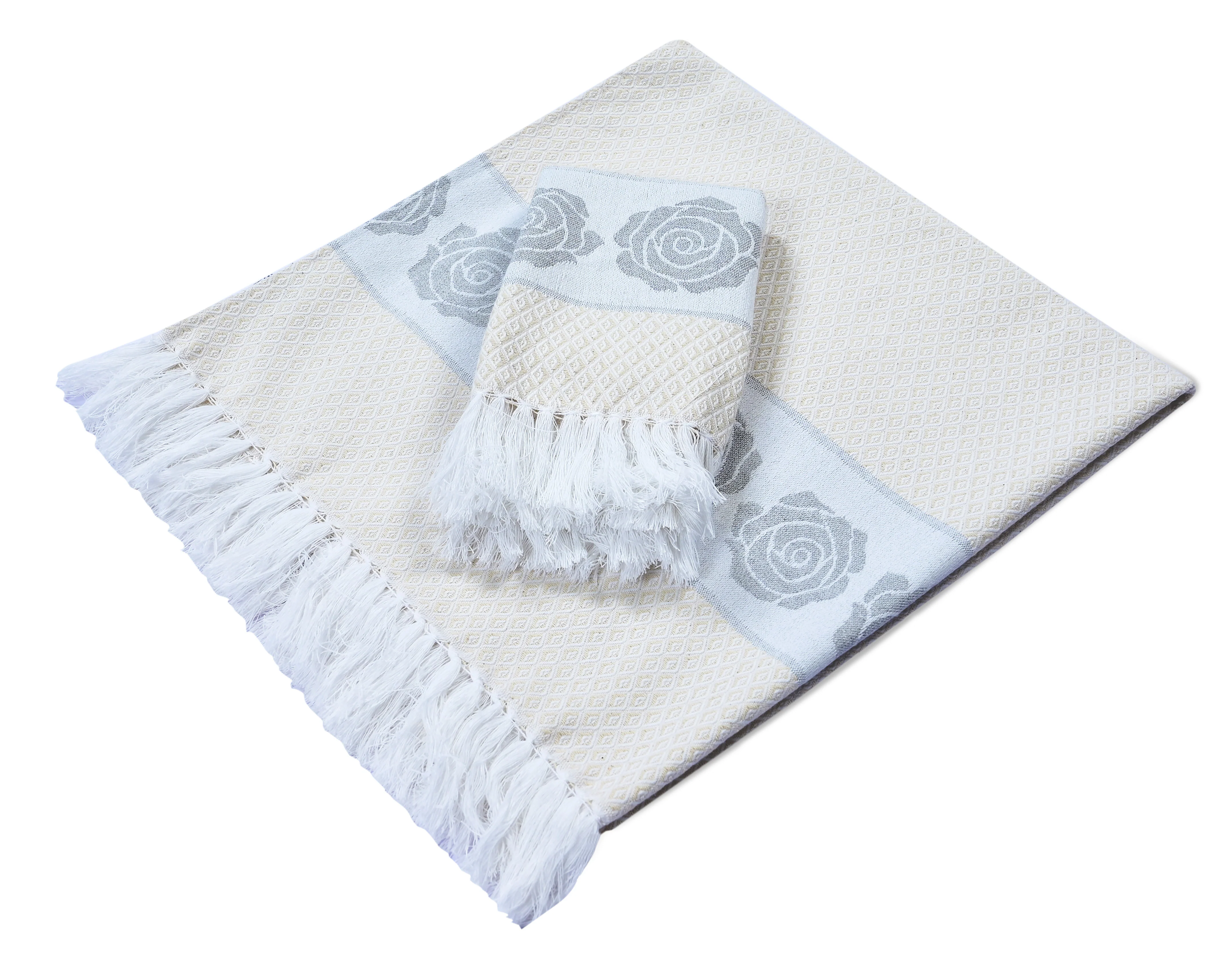 Rose Pure Cotton Bath & Hand Towel Set | Quick Dry Soft Towels | Bathing Kitchen Hand Towel Gym | Men & Women | Bathroom Accessories Set | - Image 23