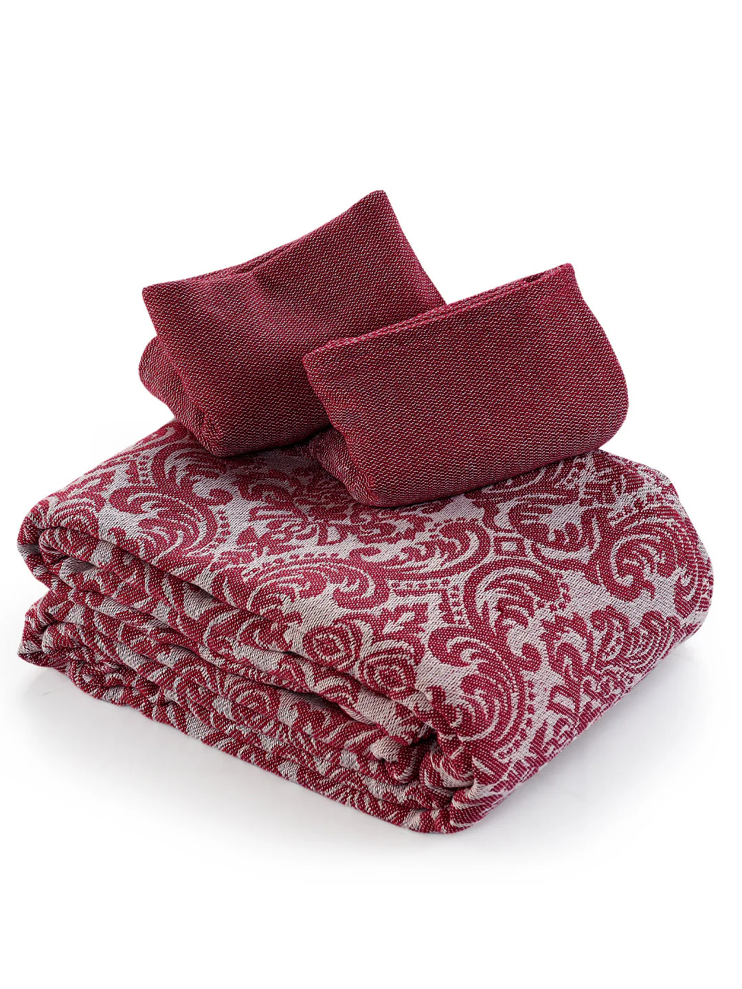 Royalty Handwoven Cotton Bed Cover Set – Rich Damask Weave | Regal Appeal - Image 11