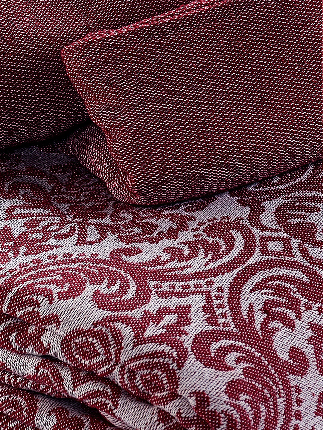 Royalty Handwoven Cotton Bed Cover Set – Rich Damask Weave | Regal Appeal - Image 12
