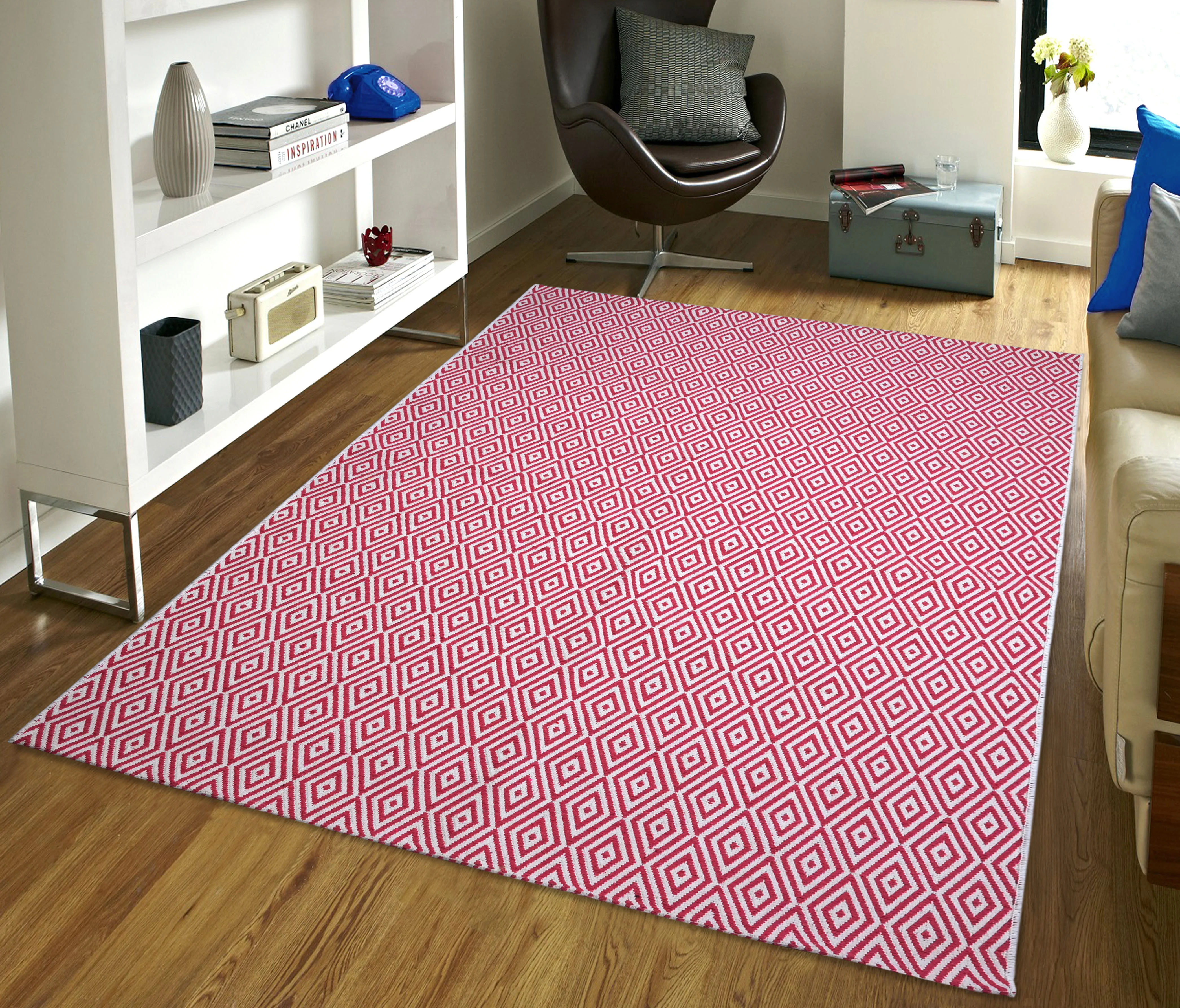 Diamond Cotton Printed Rug - Image 21
