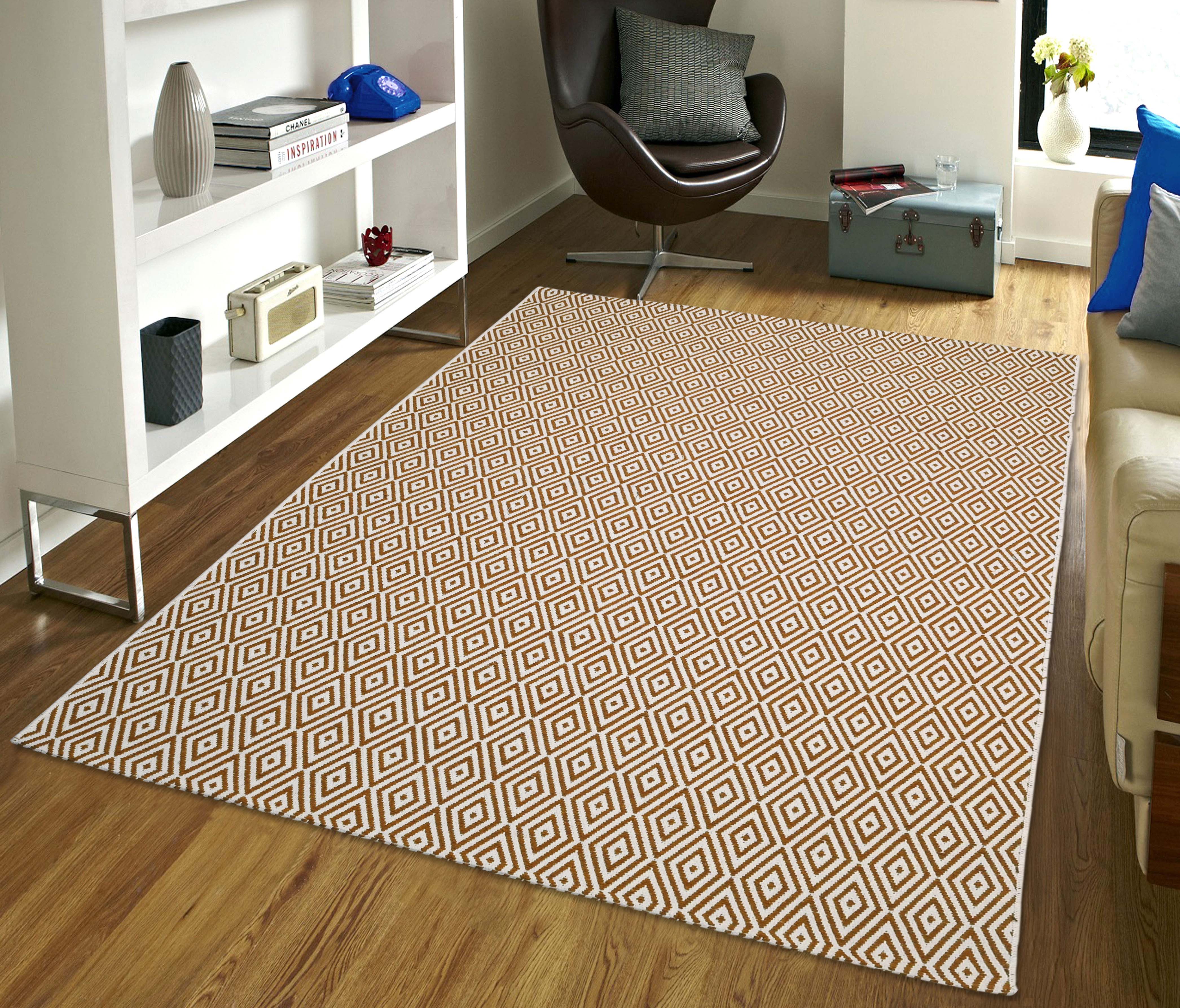 Diamond Cotton Printed Rug - Image 6