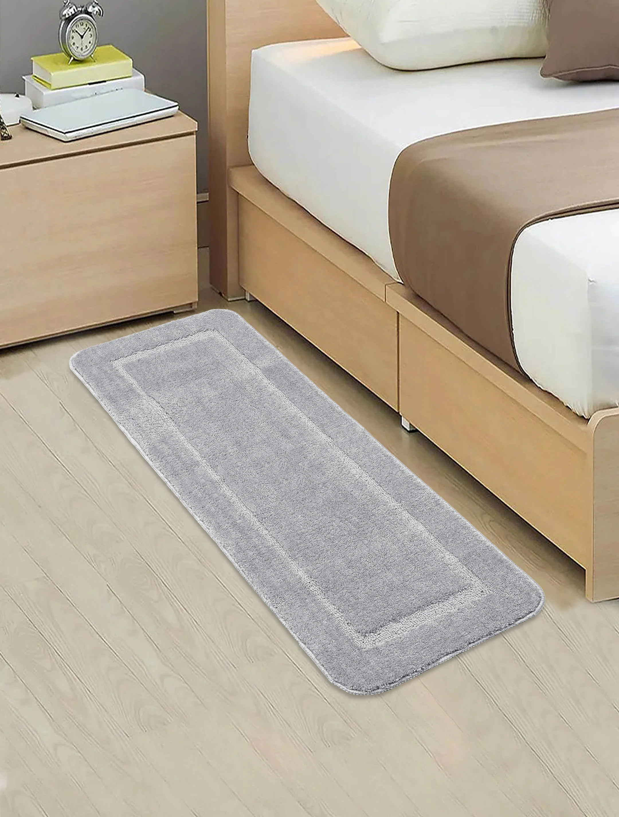 Soft Anti-Slip Bathmat with Good Morning Print | Water Absorbent, Washable & Quick Dry Mat - Image 4