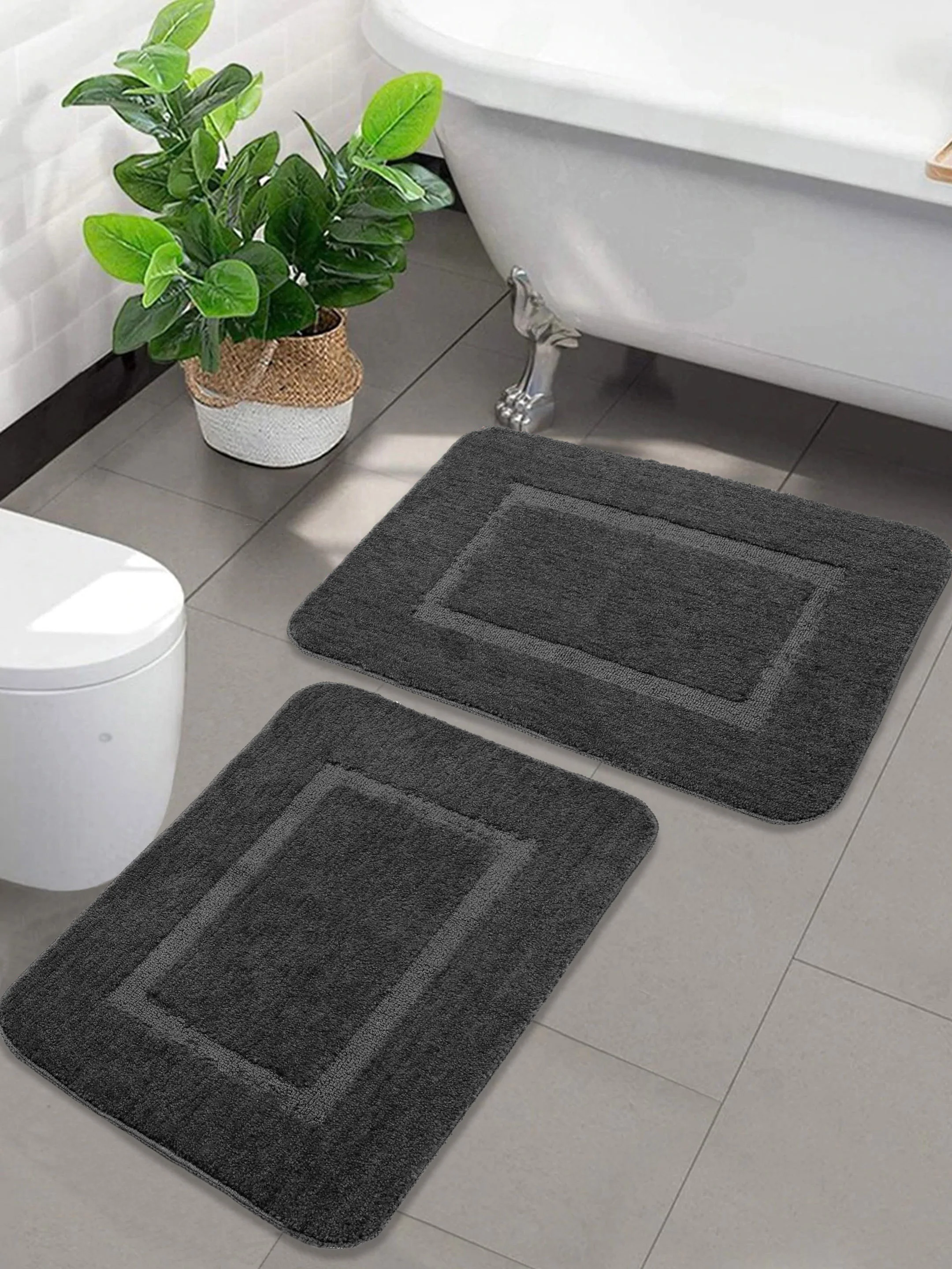 Soft Anti-Slip Bathmat with Good Morning Print | Water Absorbent, Washable & Quick Dry Mat - Image 7