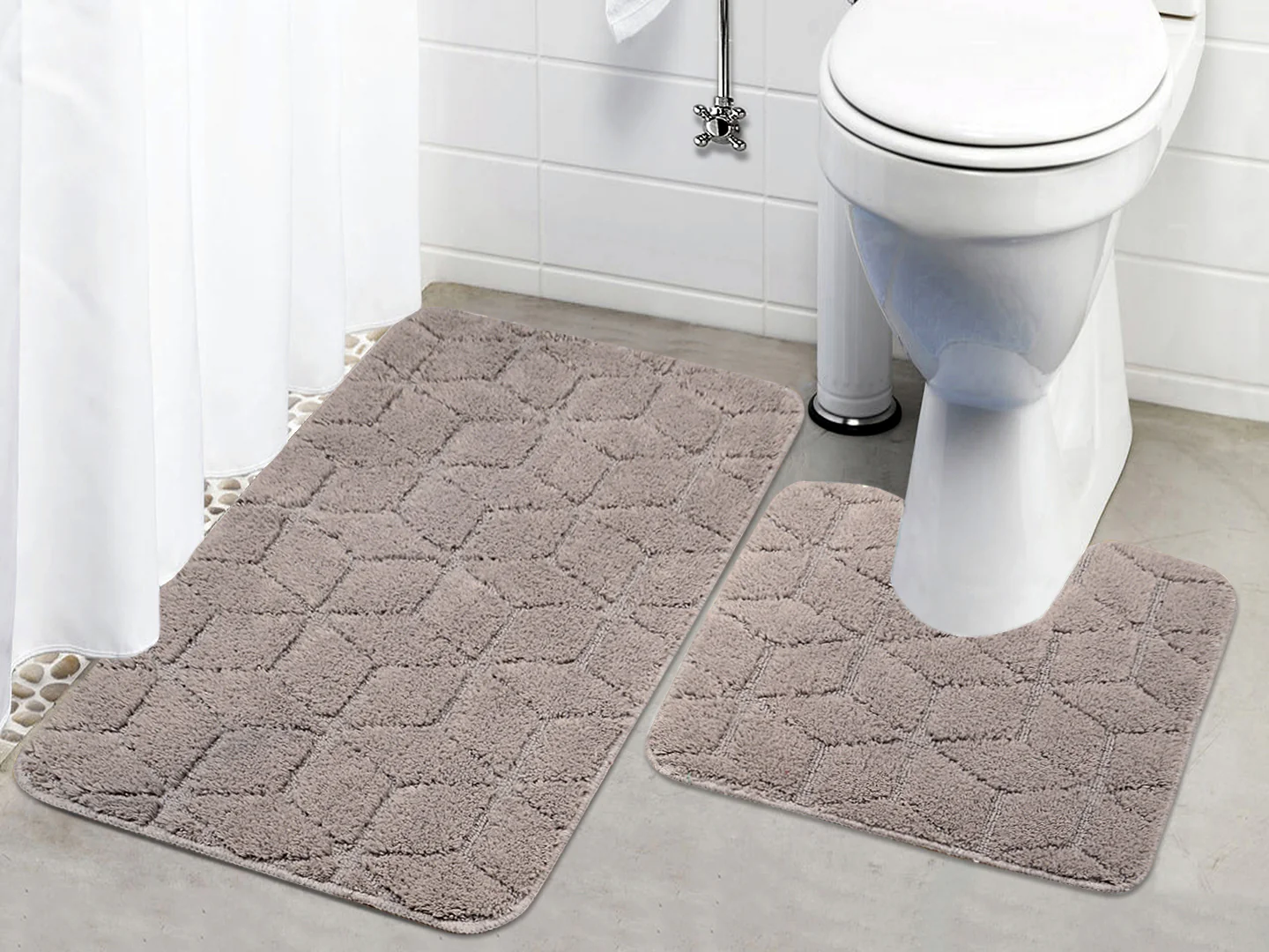 BARFI Soft Anti-Slip Bath Set | Elegant Geometric Pattern & Premium Grip - Image 53