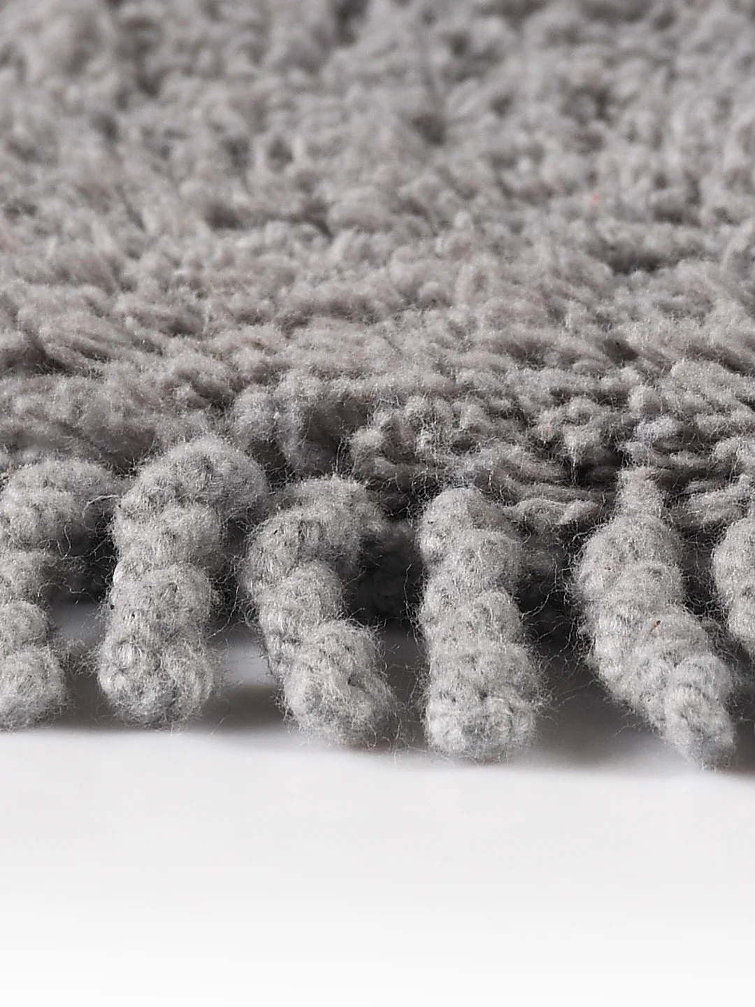 Saral Home Beige Shaggy Anti-Skid Bathmat - 50X75 cm - Image 3