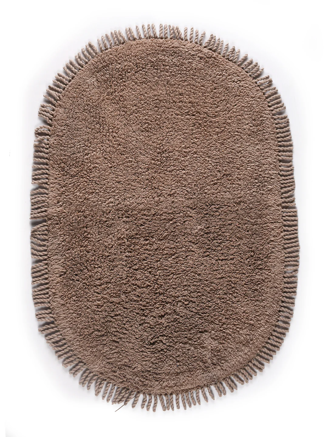 Saral Home Beige Shaggy Anti-Skid Bathmat - 50X75 cm - Image 7