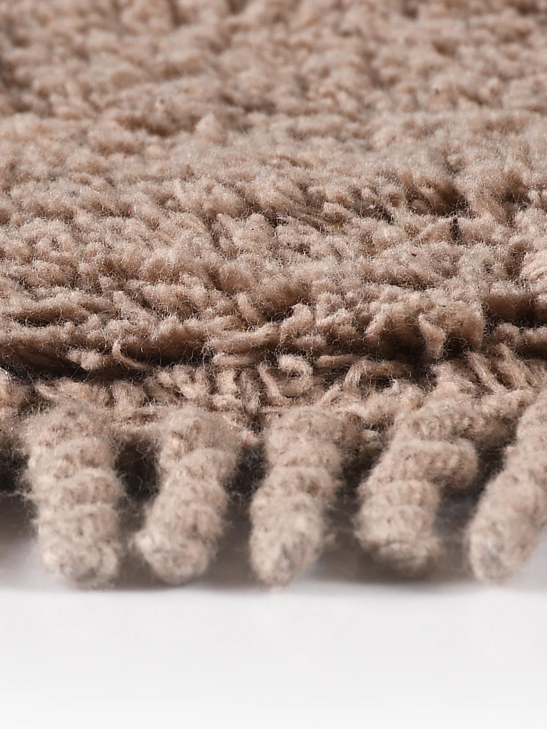 Saral Home Beige Shaggy Anti-Skid Bathmat - 50X75 cm - Image 8