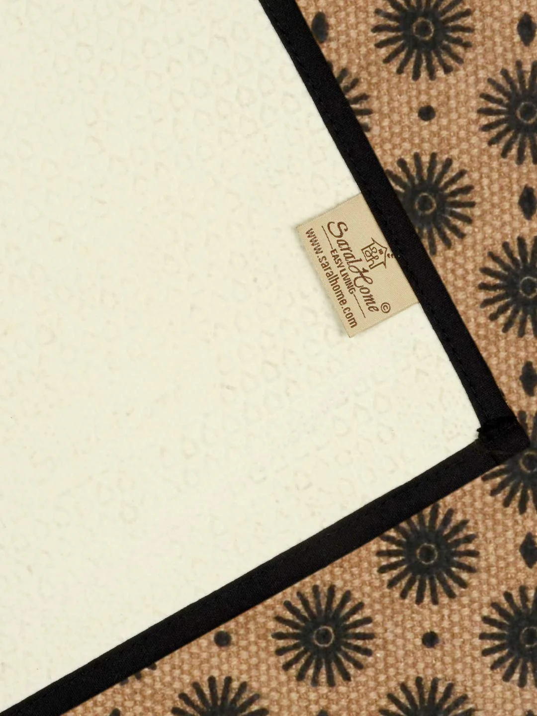 Black Decorative Jute Printed Table Placemat - 33x45 cms 2Pc - B1G1 - Image 4