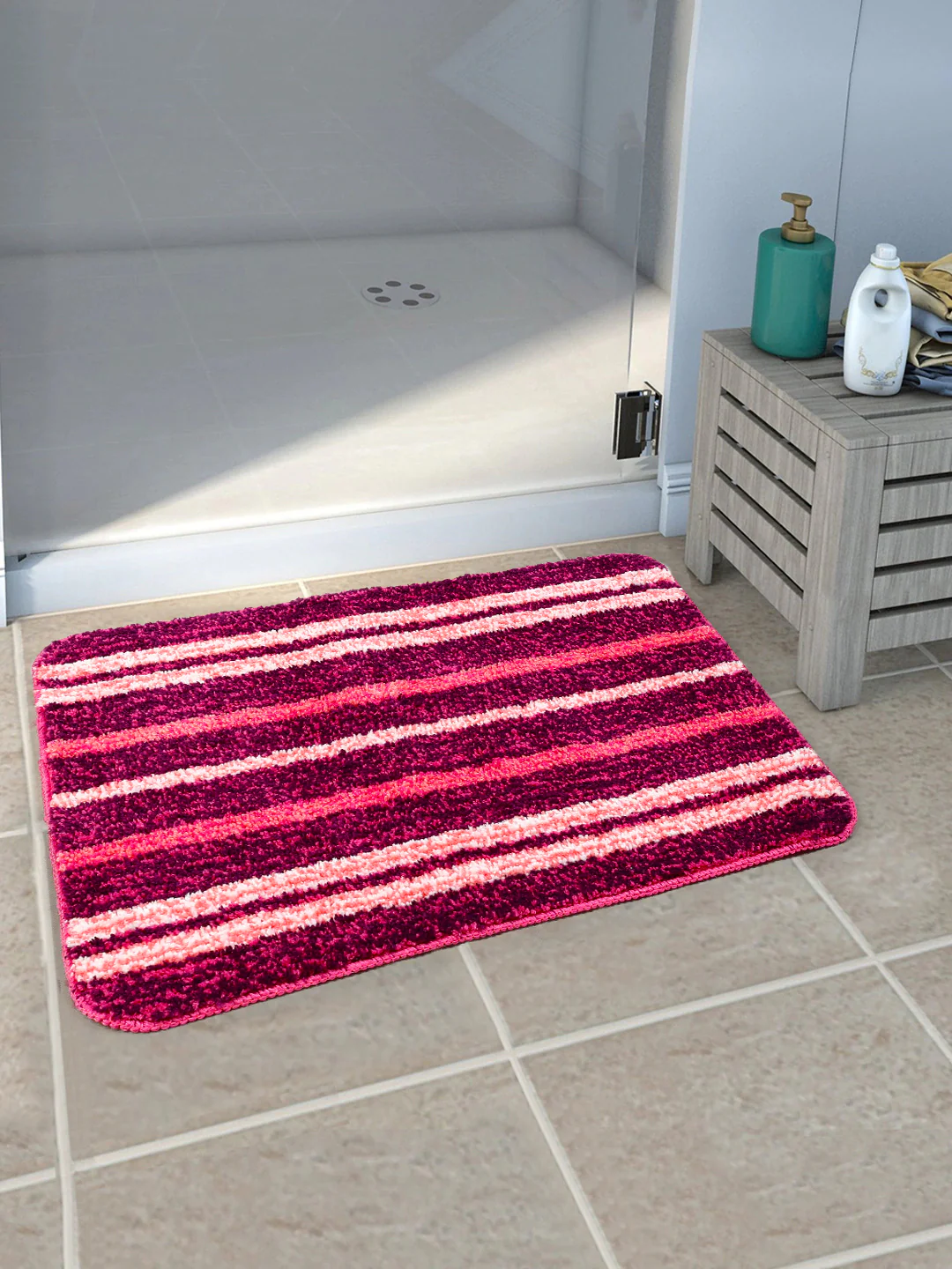 STRIPE Soft Anti-Slip Bathmat | Classic Pattern with Strong Grip Base - Image 71