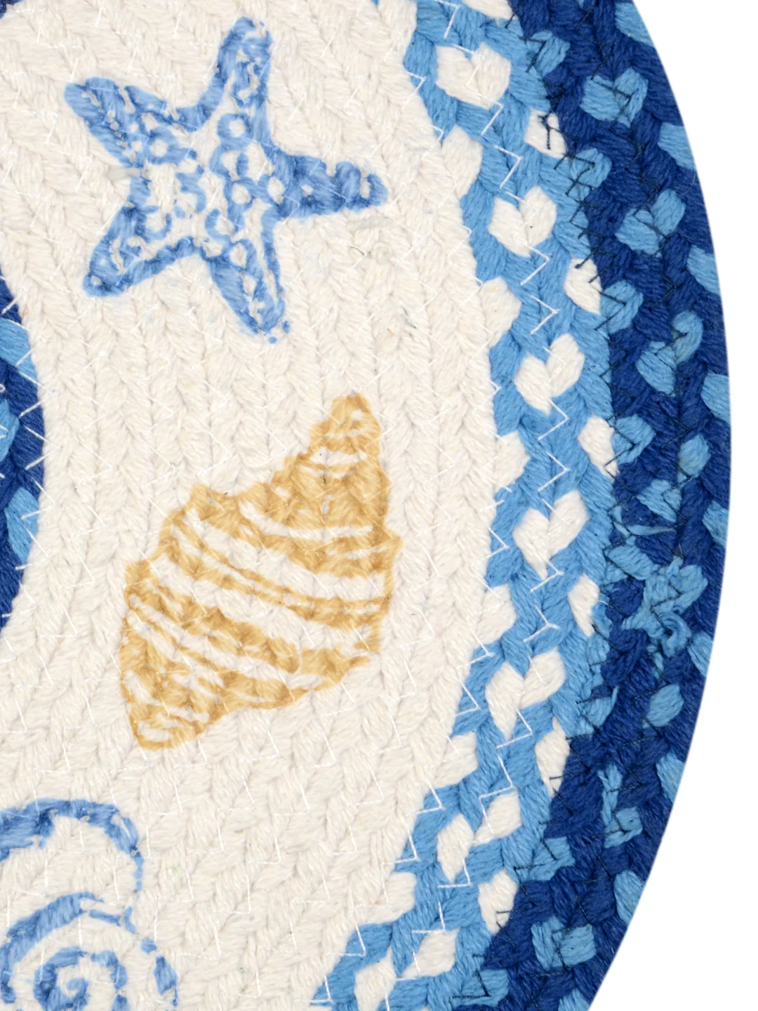 Blue Cotton Printed Table Mat - Pack of 2 pc, 38x38 Cms - Image 3