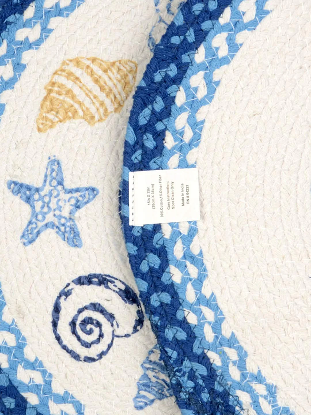 Blue Cotton Printed Table Mat - Pack of 2 pc, 38x38 Cms - Image 4