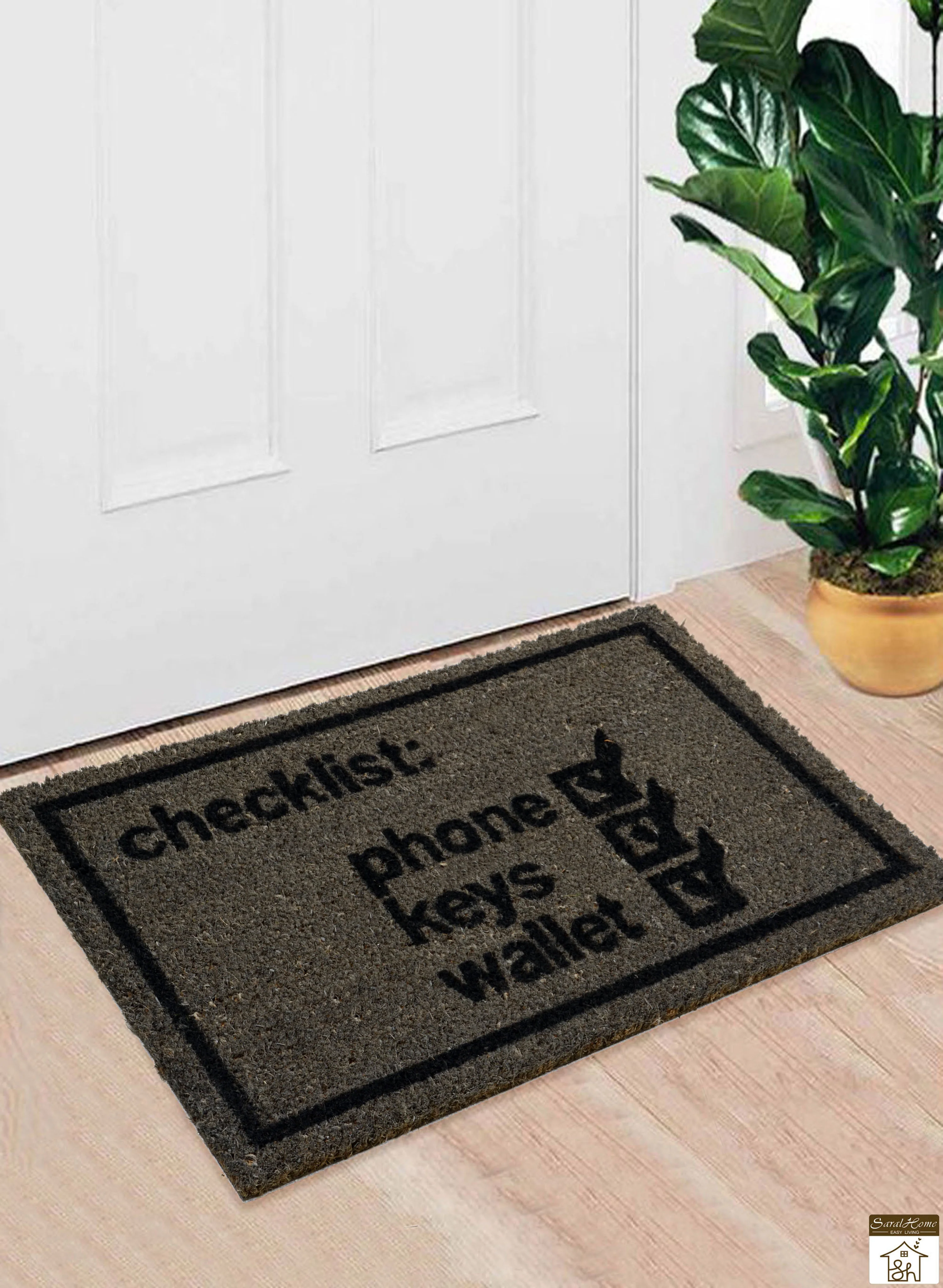Saral Home Coir Door Mat | Anti-Slip & Durable