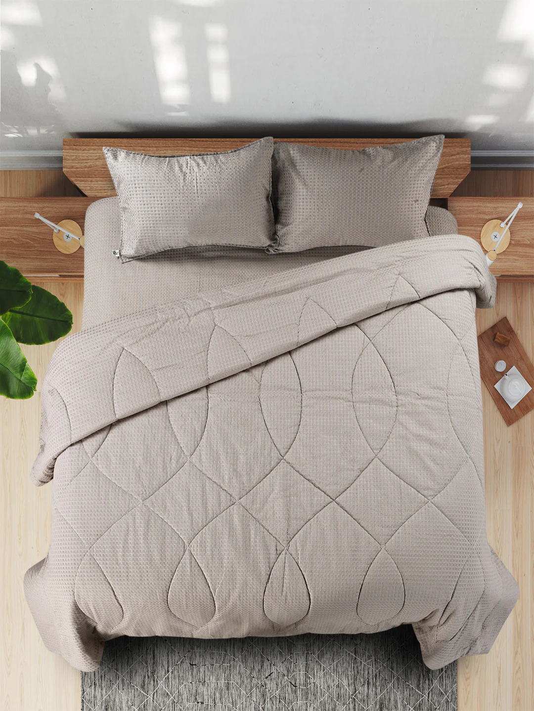 Bedding Combo Set | Includes 1 Bedsheet, 2 Pillow Covers & 1 Quilt/ Comfortor