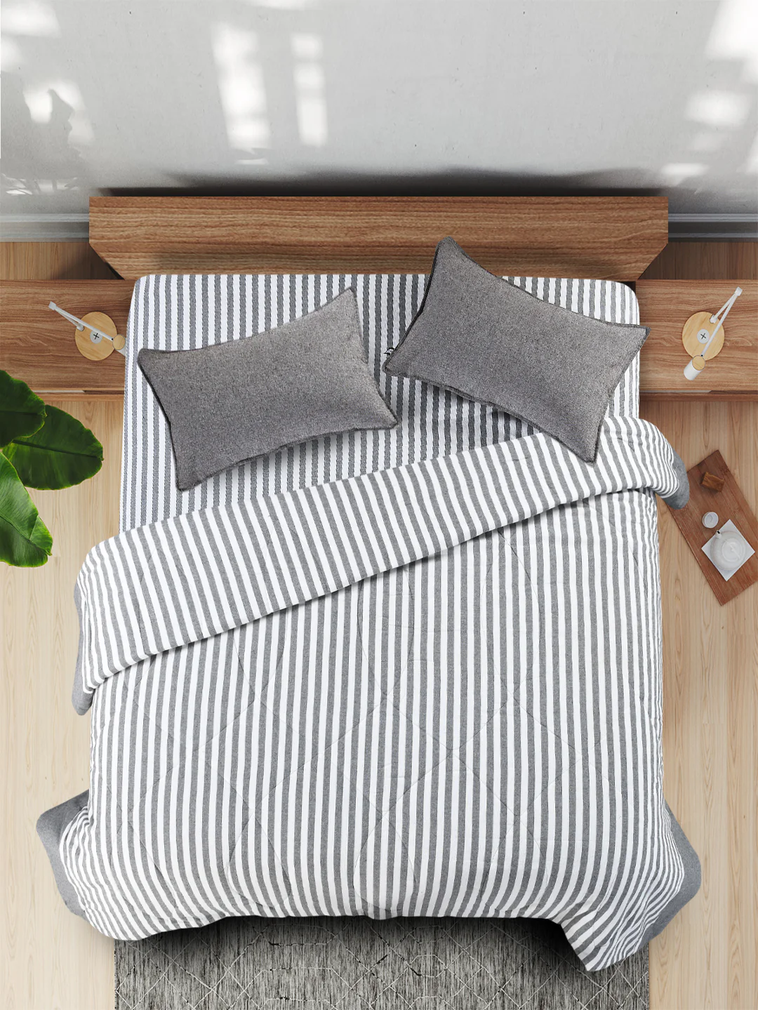 Bedding Combo Set | Includes 1 Bedsheet, 2 Pillow Covers & 1 Quilt/ Comfortor