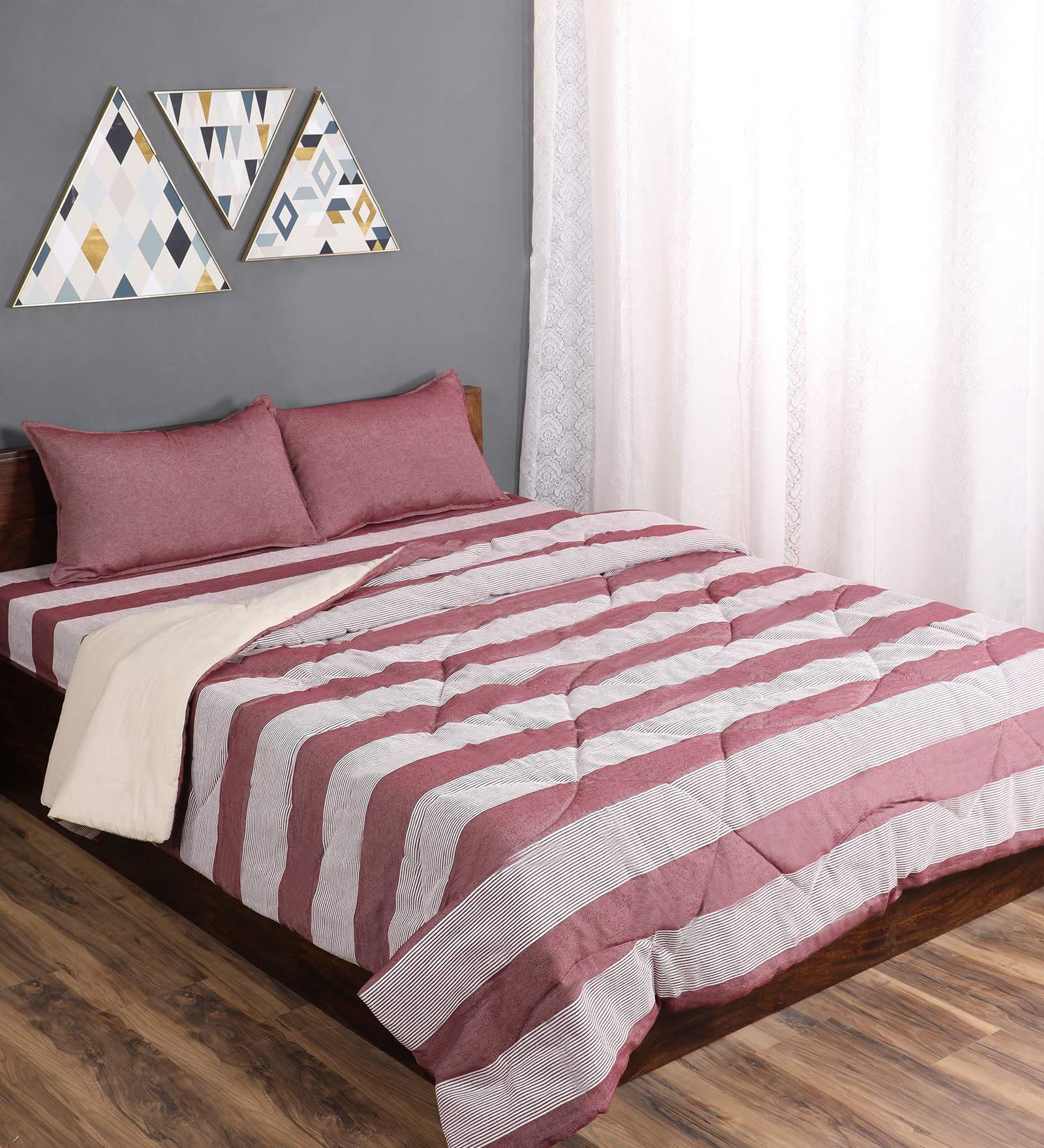 Bedding Combo Set | Includes 1 Bedsheet, 2 Pillow Covers & 1 Quilt/ Comfortor - Image 3
