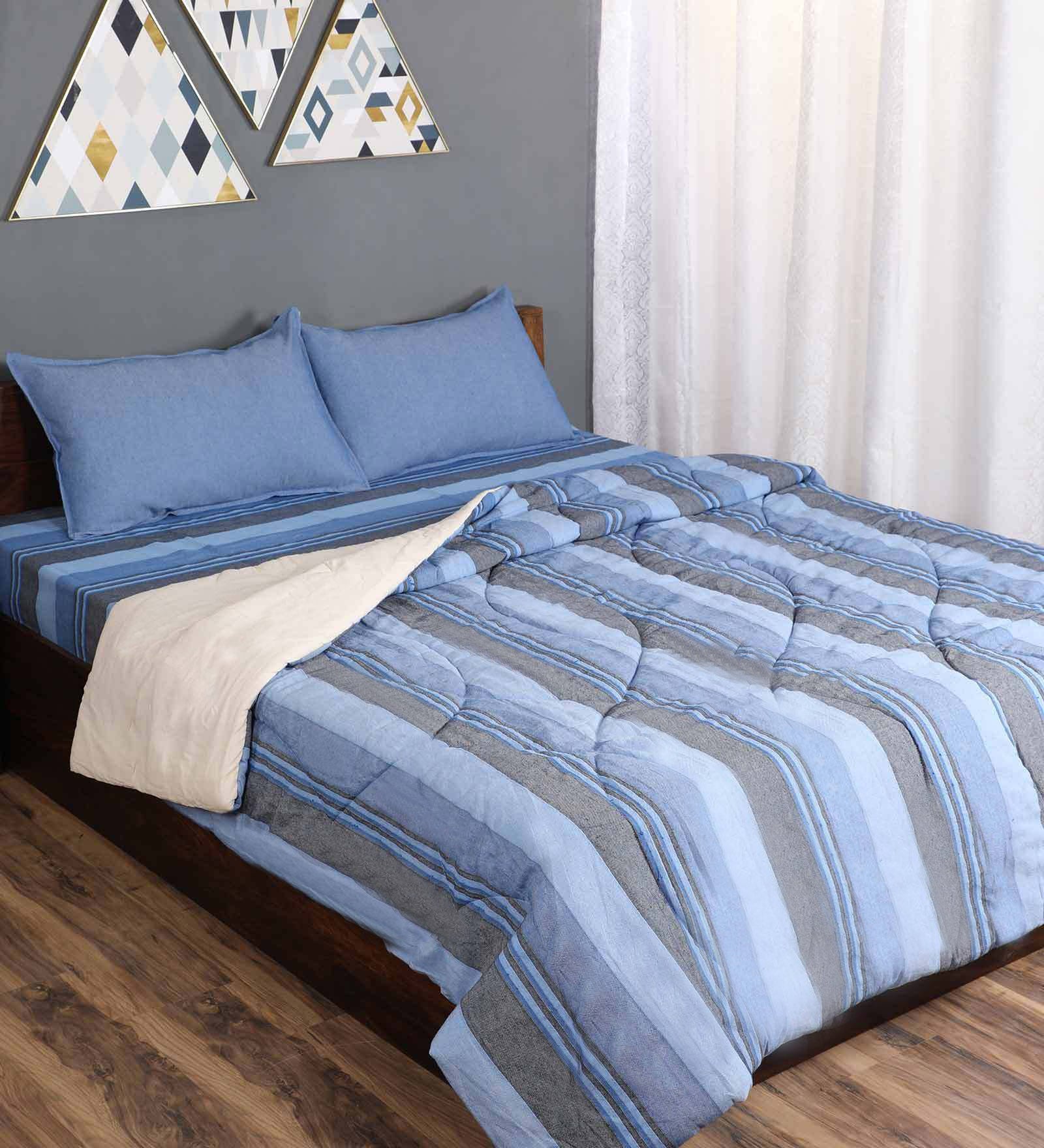 Bedding Combo Set | Includes 1 Bedsheet, 2 Pillow Covers & 1 Quilt/ Comfortor - Image 3