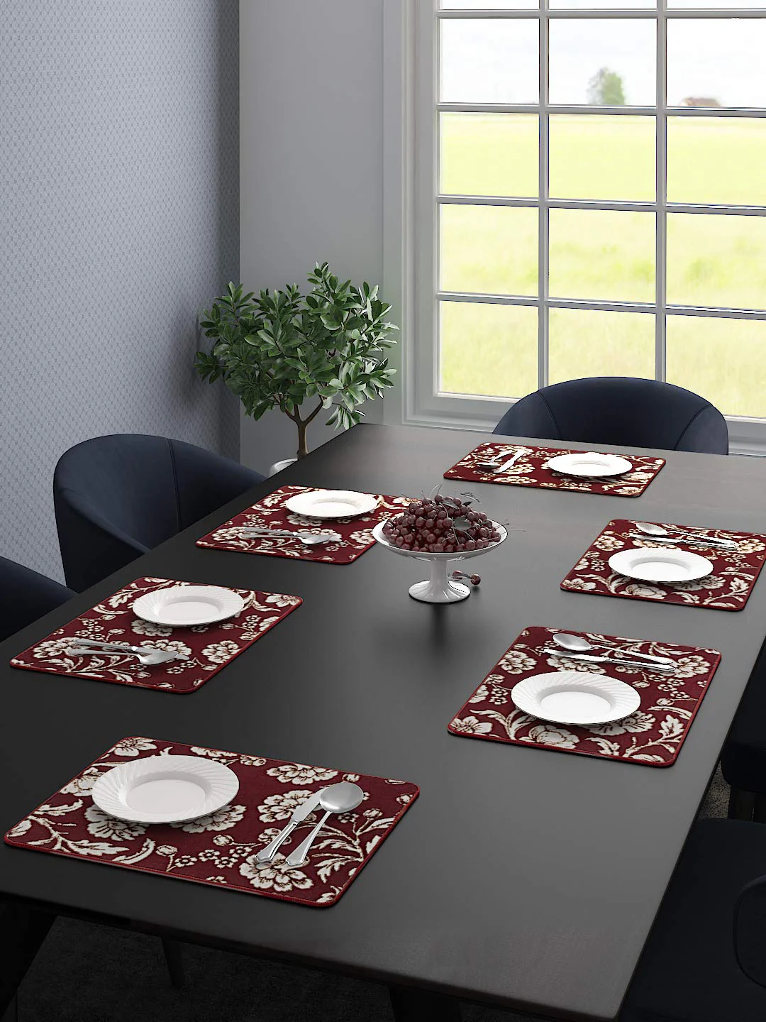 Cotton Decorative Floral Table Mats – Set of 6 - Image 10