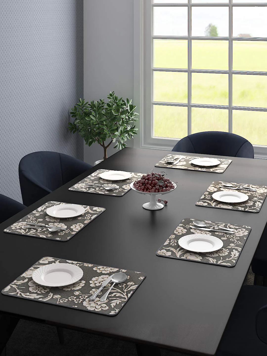 Cotton Decorative Floral Table Mats – Set of 6 - Image 6