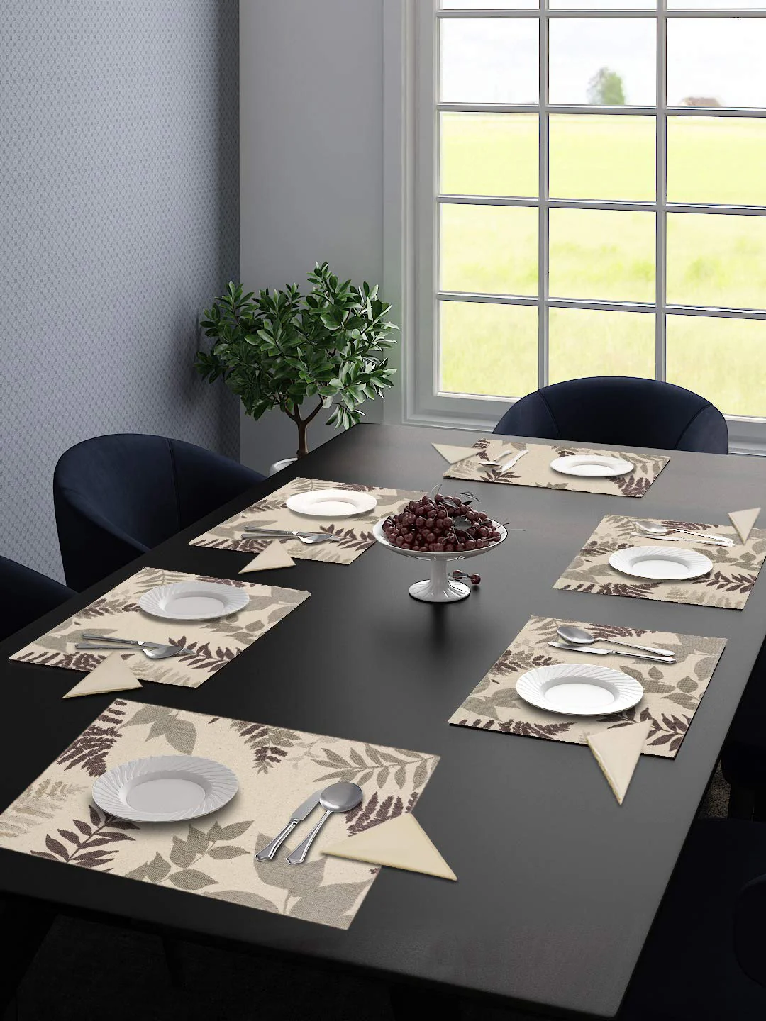 6 Pieces Table Mat with 6 Free Cotton Napkins | Classic Finish Set - Image 6