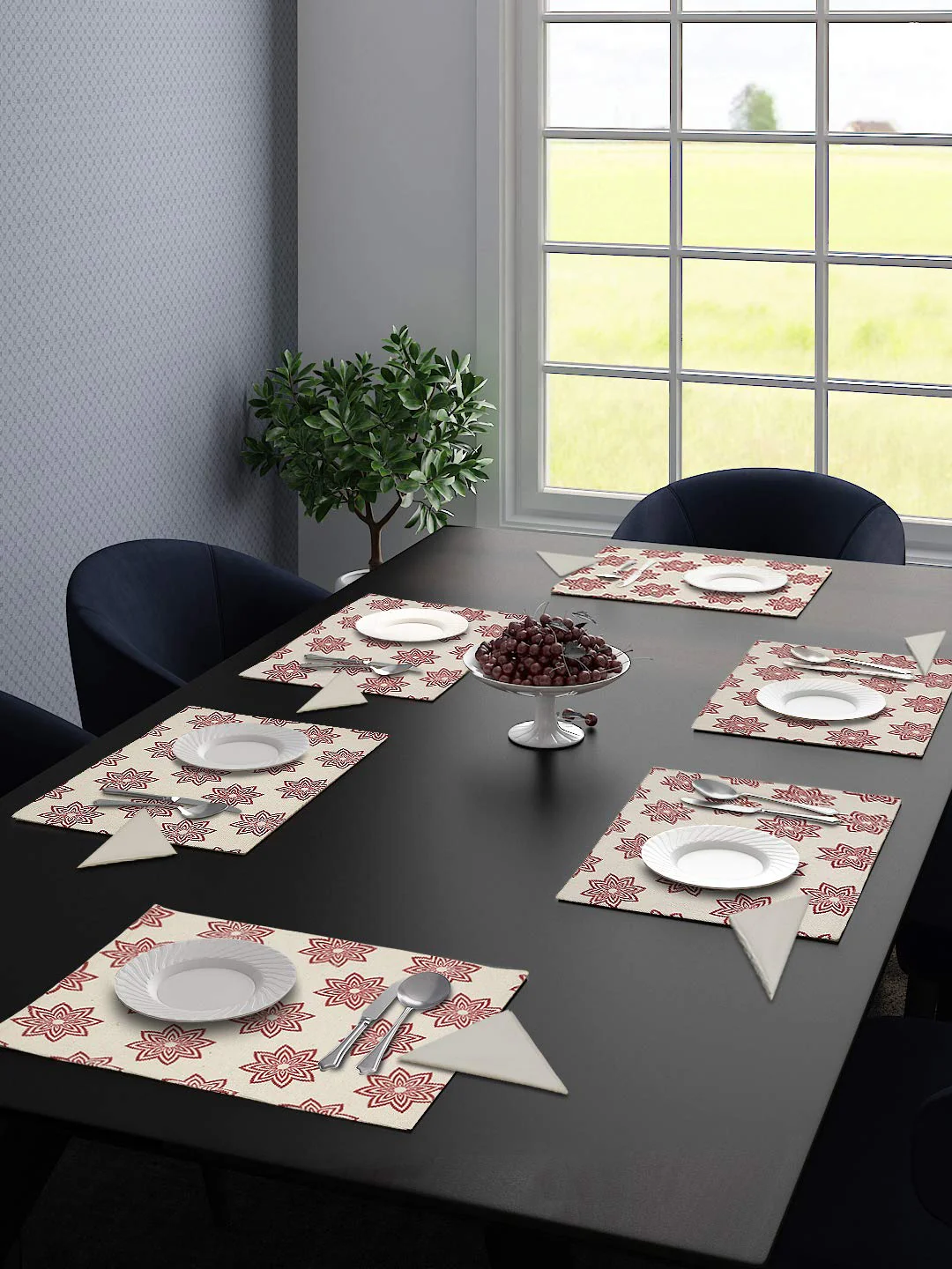 Cotton Table Mat Set – 6 Pieces with 6 Free Cotton Napkins | Durable & Washable Fabric - Image 7