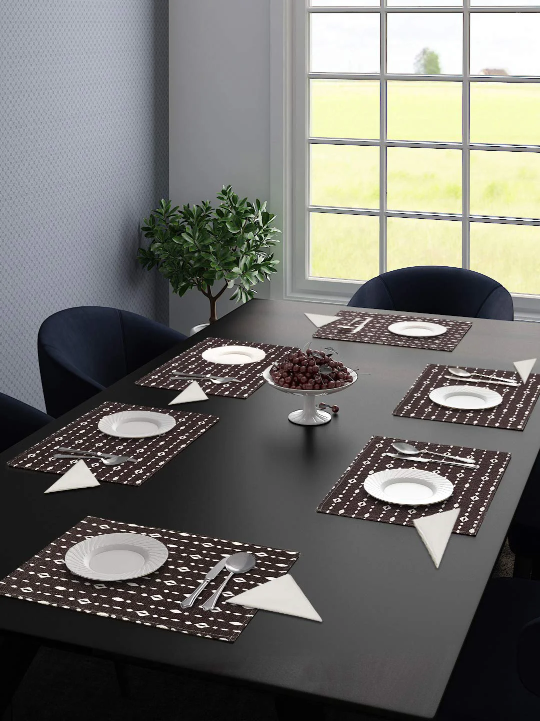 Cotton Table Mat Set – 6 Pieces with 6 Free Cotton Napkins | Everyday Use Design