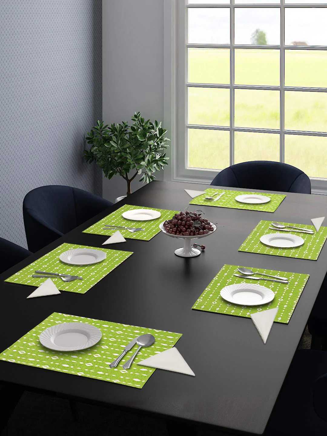 Cotton Table Mat Set – 6 Pieces with 6 Free Cotton Napkins | Everyday Use Design - Image 16