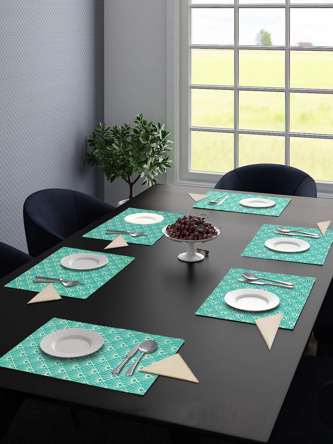 Cotton Table Mat Set – 6 Pieces with 6 Free Cotton Napkins | Everyday Use Design
