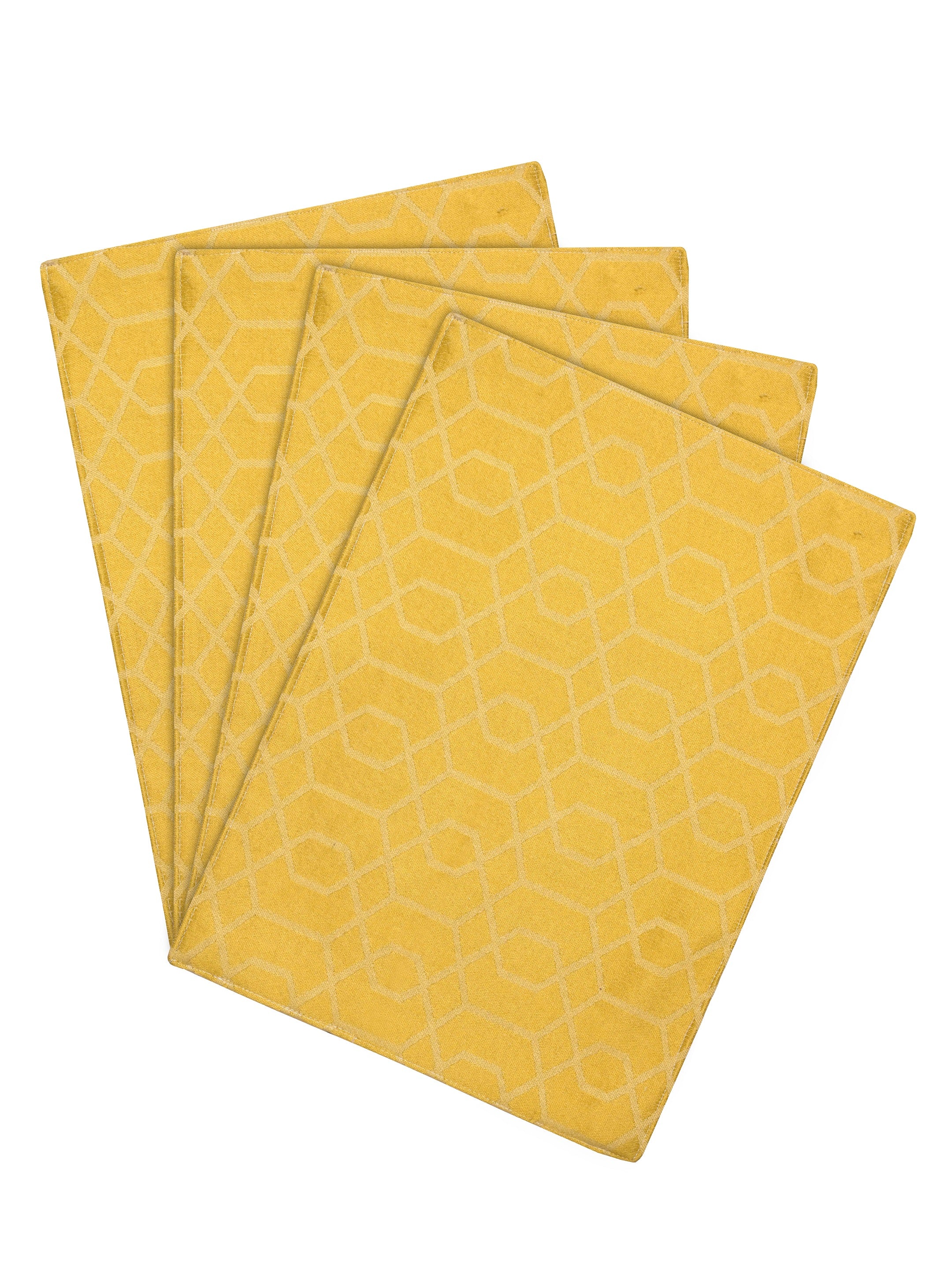 Saral Home Cotton Placemats Set of 4 - 33x45 cm Beige Color