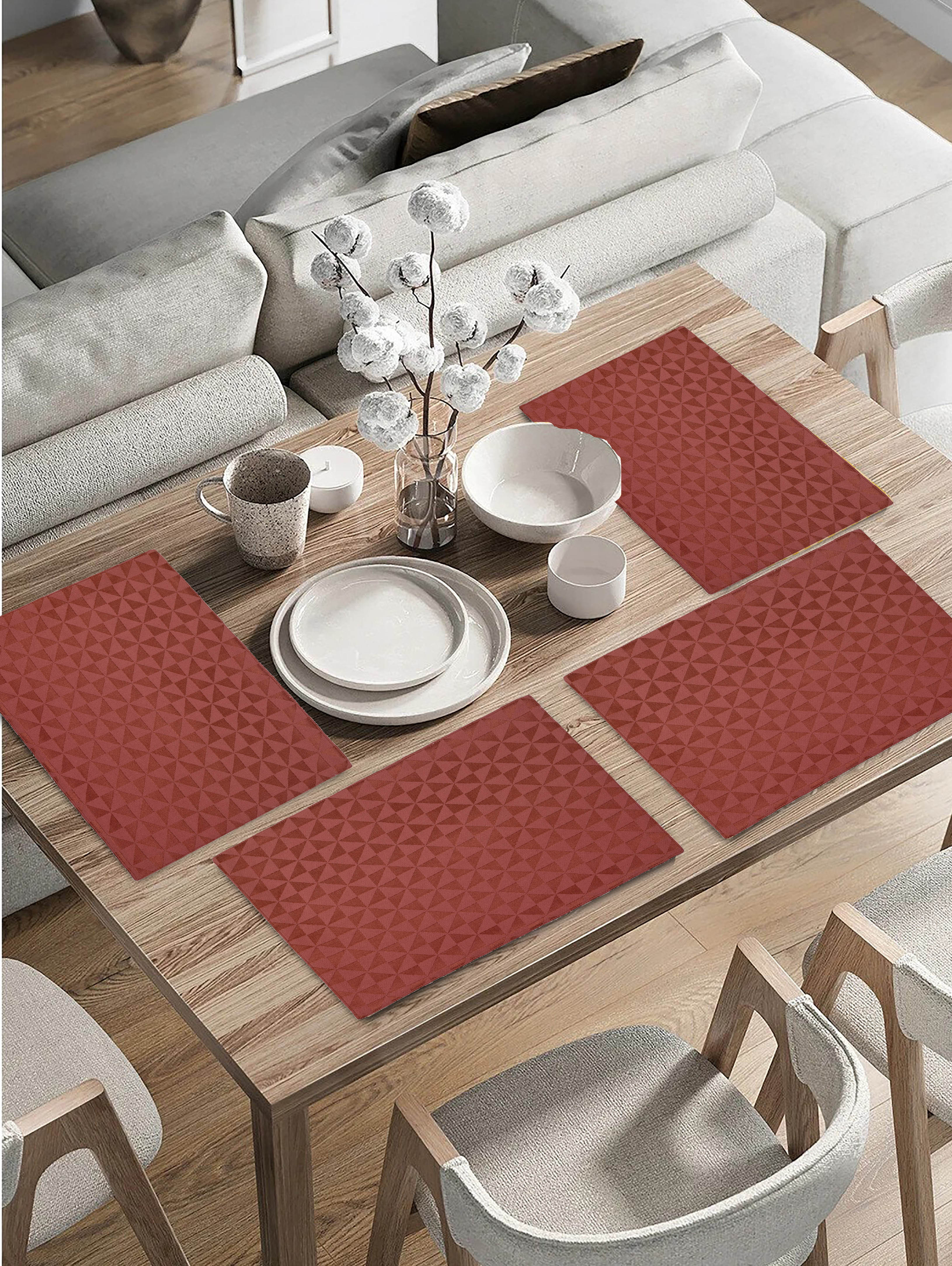 Saral Home Cotton Placemats Set of 4 | Stylish Dining Table Mats - Image 12