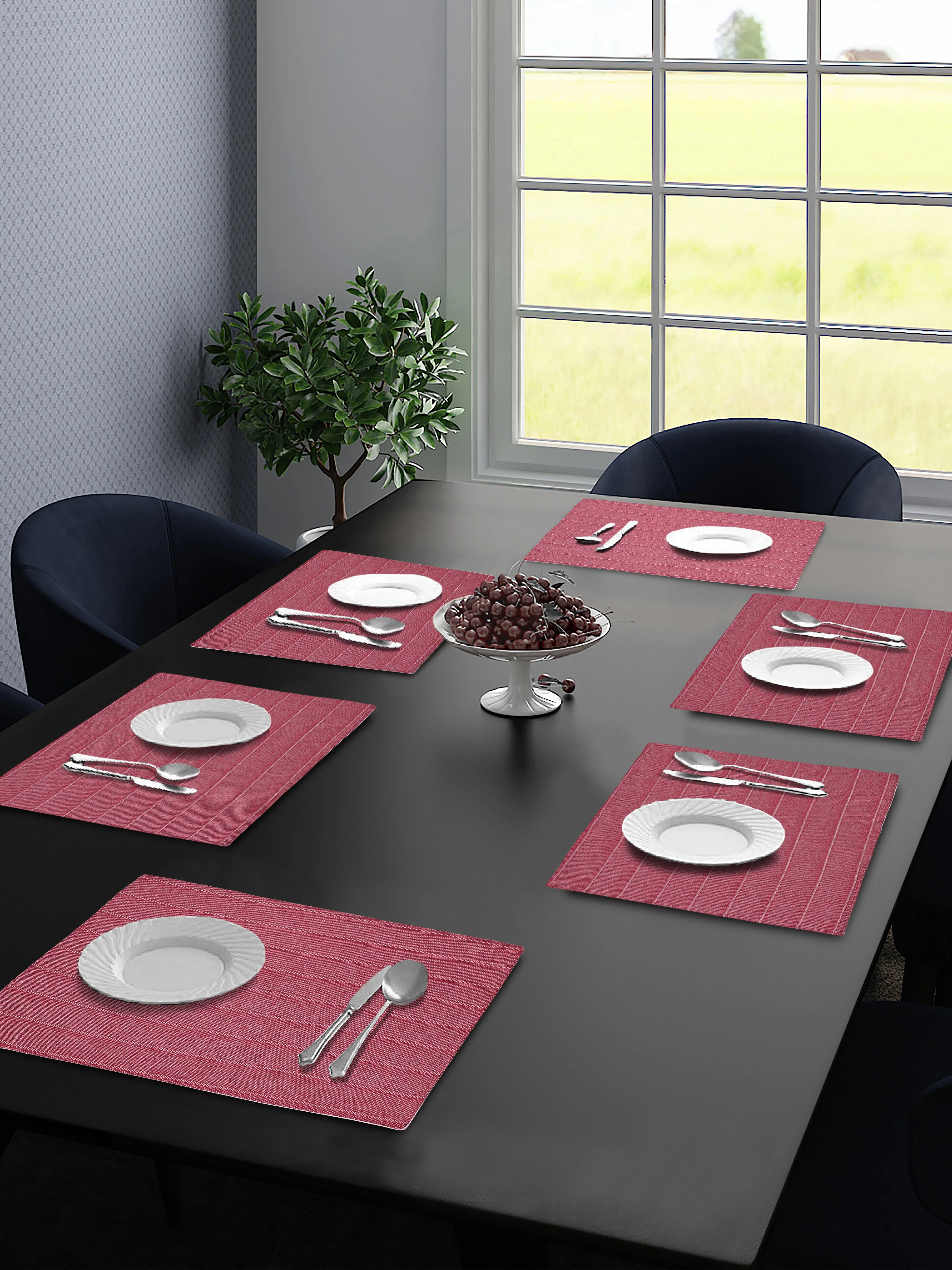 Saral Home Cotton Placemats Set of 6 | 33x45 cm | Elegant Dining Decor - Image 7