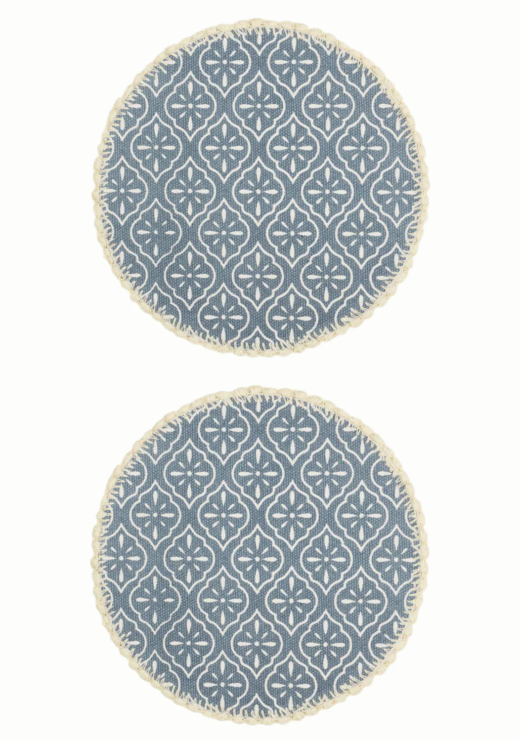Crochet Round Table Mat with Fringe Edges | Handmade Anti-Skid Decorative Piece - Image 16