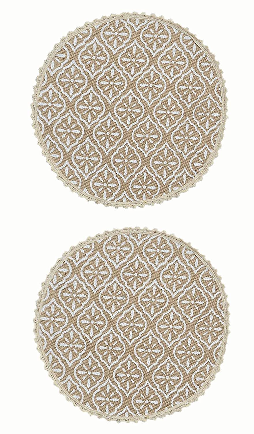 Jute & Cotton Table Mat with Artistic Print | Handcrafted Dining Table Décor - Image 14