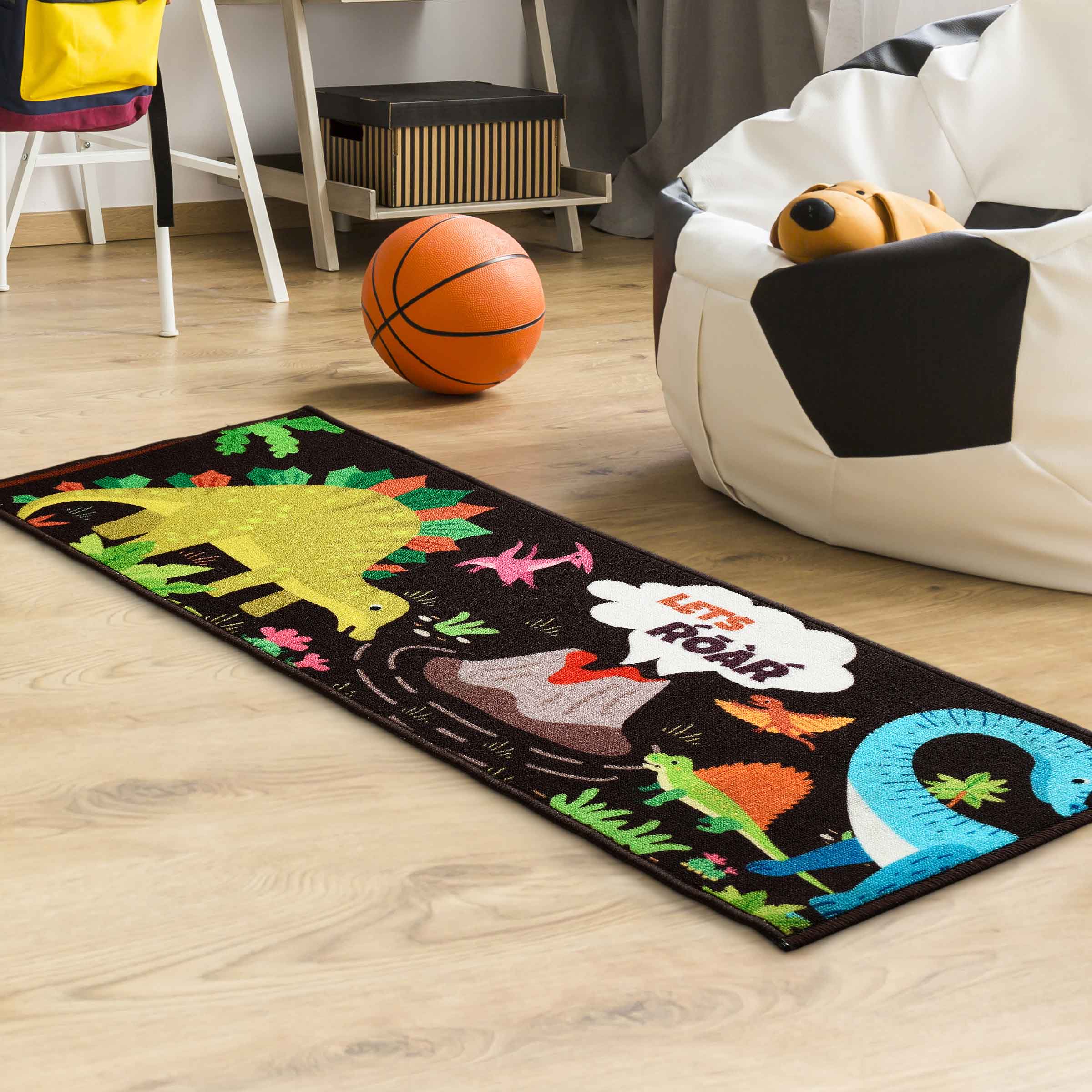 Dinosaur Anti-Skid PP Runner – 45x120 cm | Fun Pattern & Strong Grip Base
