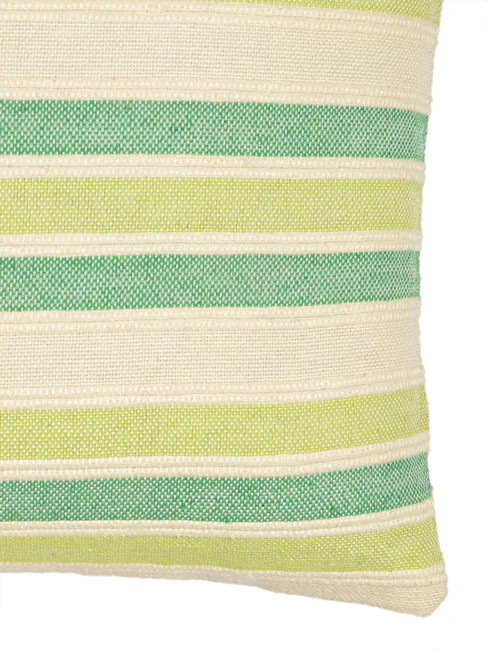 Green Striped Cushion Cover – Set of 2 | Handwoven Cotton Texture - Image 13