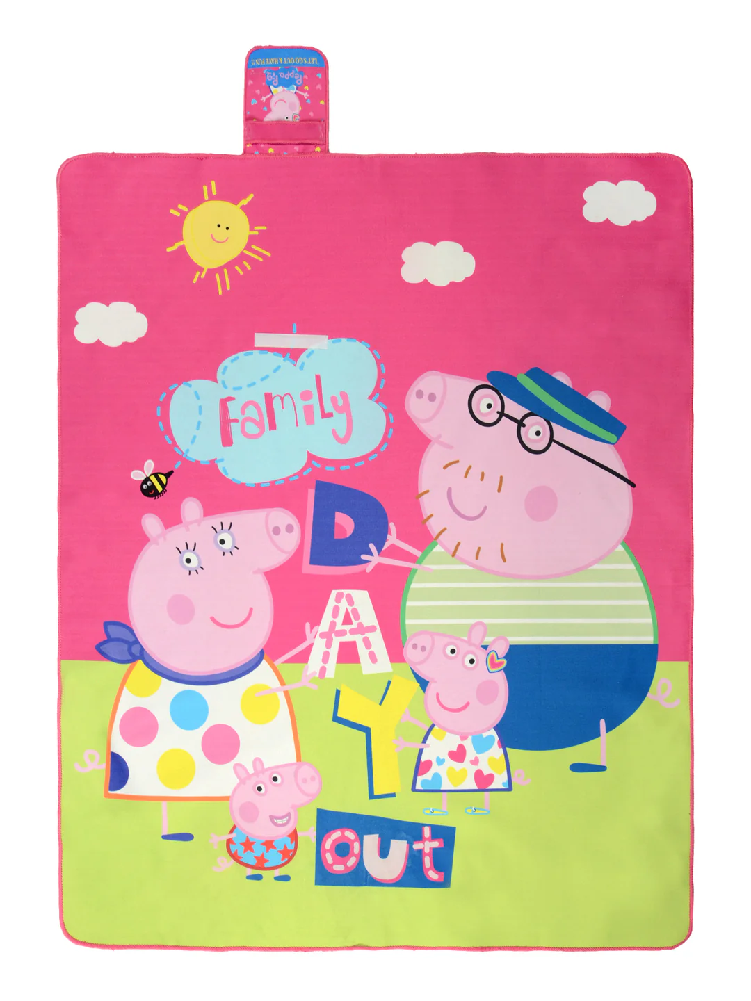 Peppa Picnic Mat 125x150cm ( 4x5 Ft) -Pink - Image 4