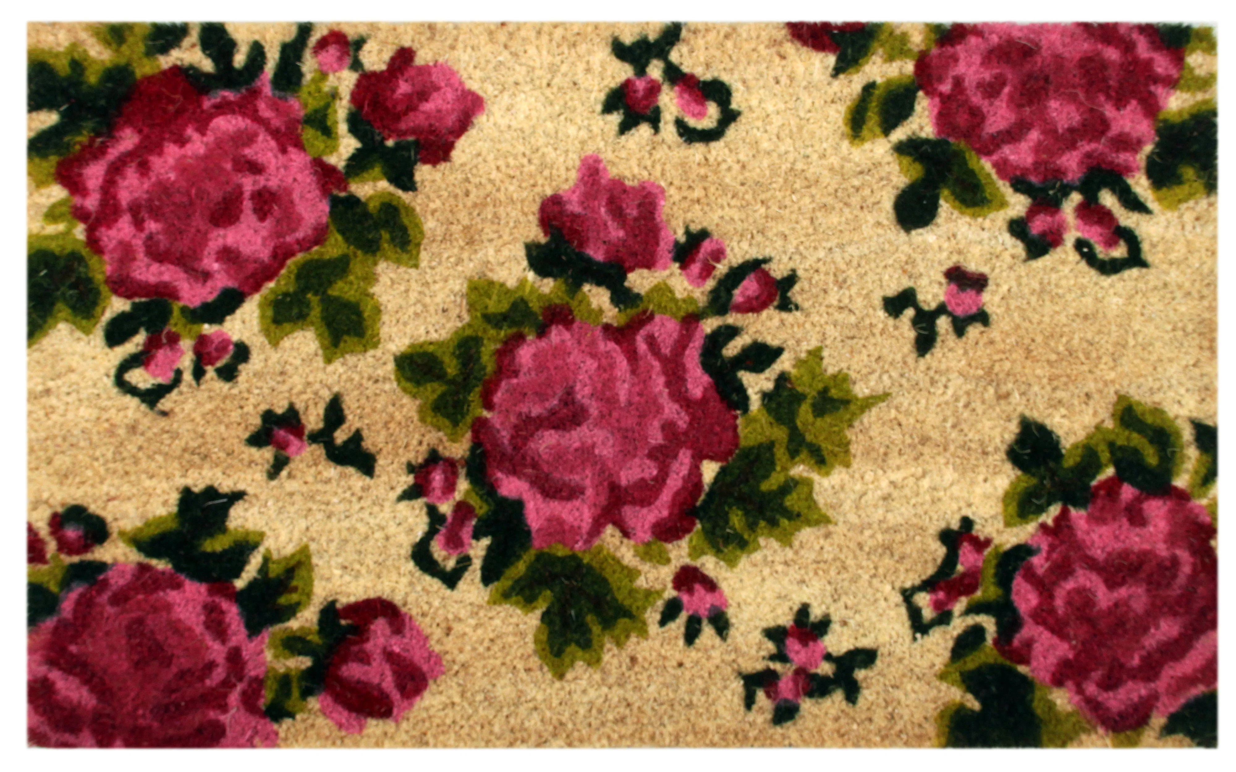 Saral Home Coir Door Mat | Floral Print | Durable & Easy Care - Image 3