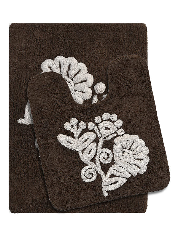 Cotton Soft Anti-Slip Bath Set – Pack of 2 45x60 cm & 45x50 cm | Includes Contour Mat - Image 16