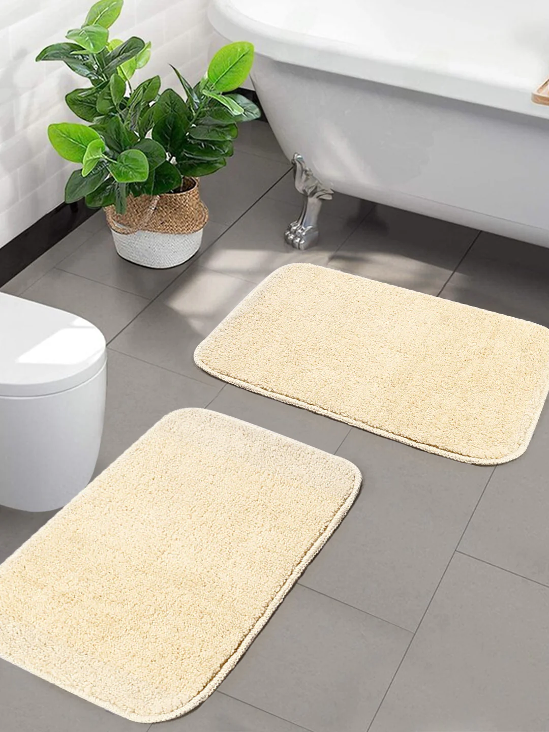 Soft Microfiber Anti-Skid Bath Mat Combo - Image 14