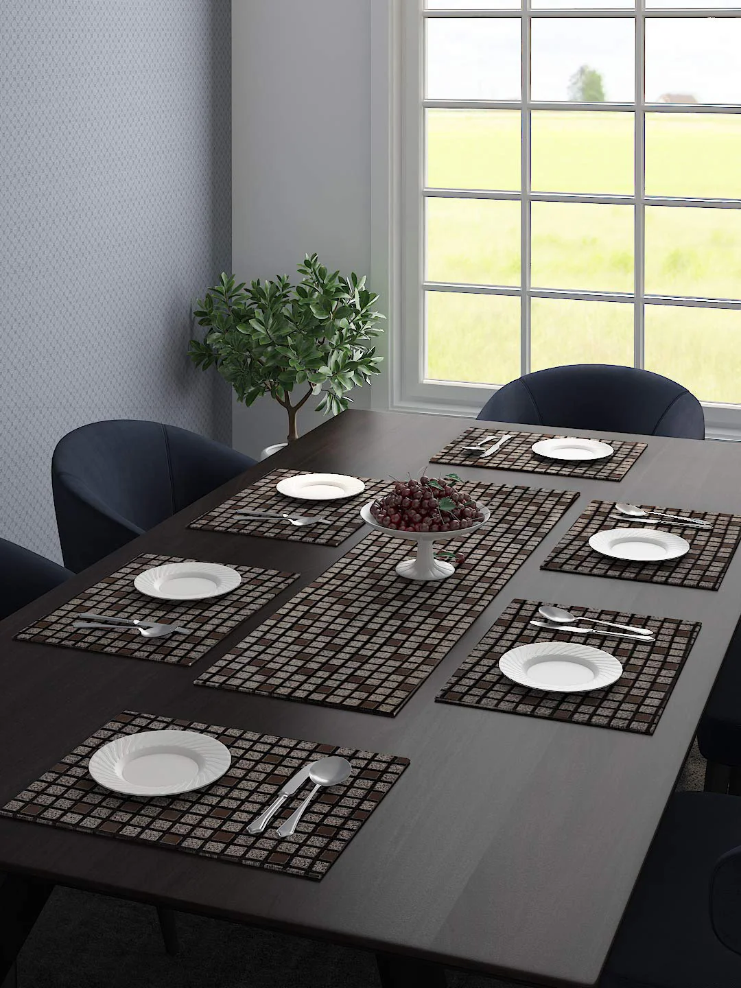 Matrix Unique Quality Viscose Dining Placemats | Modern Texture & Easy Maintenance