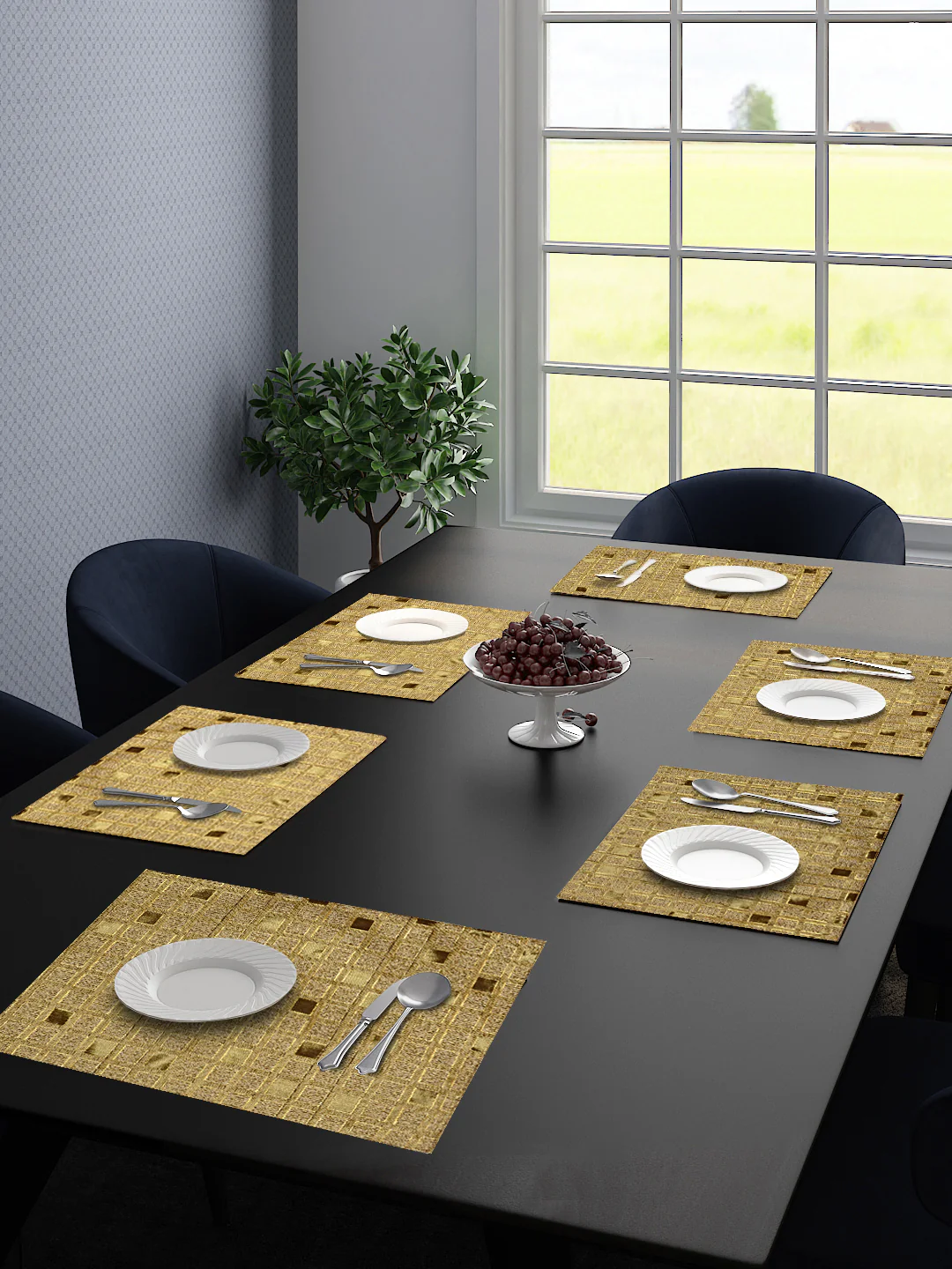 Matrix Unique Quality Viscose Dining Placemats | Modern Texture & Easy Maintenance - Image 25