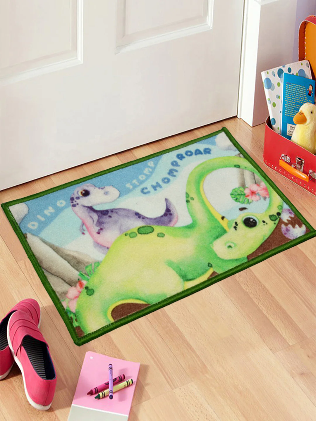 Saral Home Dinosaur Kids Anti-Skid PP Mat – 40x60 cm | Cute Design & Easy Clean