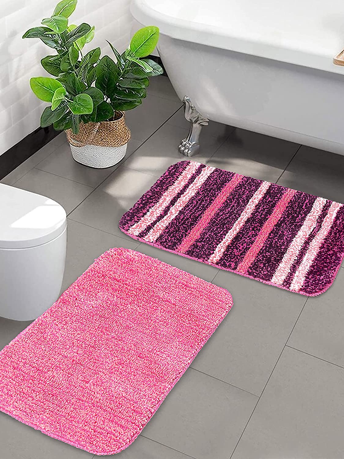 Stripe Microfiber Anti-Skid Bathmat | Multiple Sizes Available - Image 32