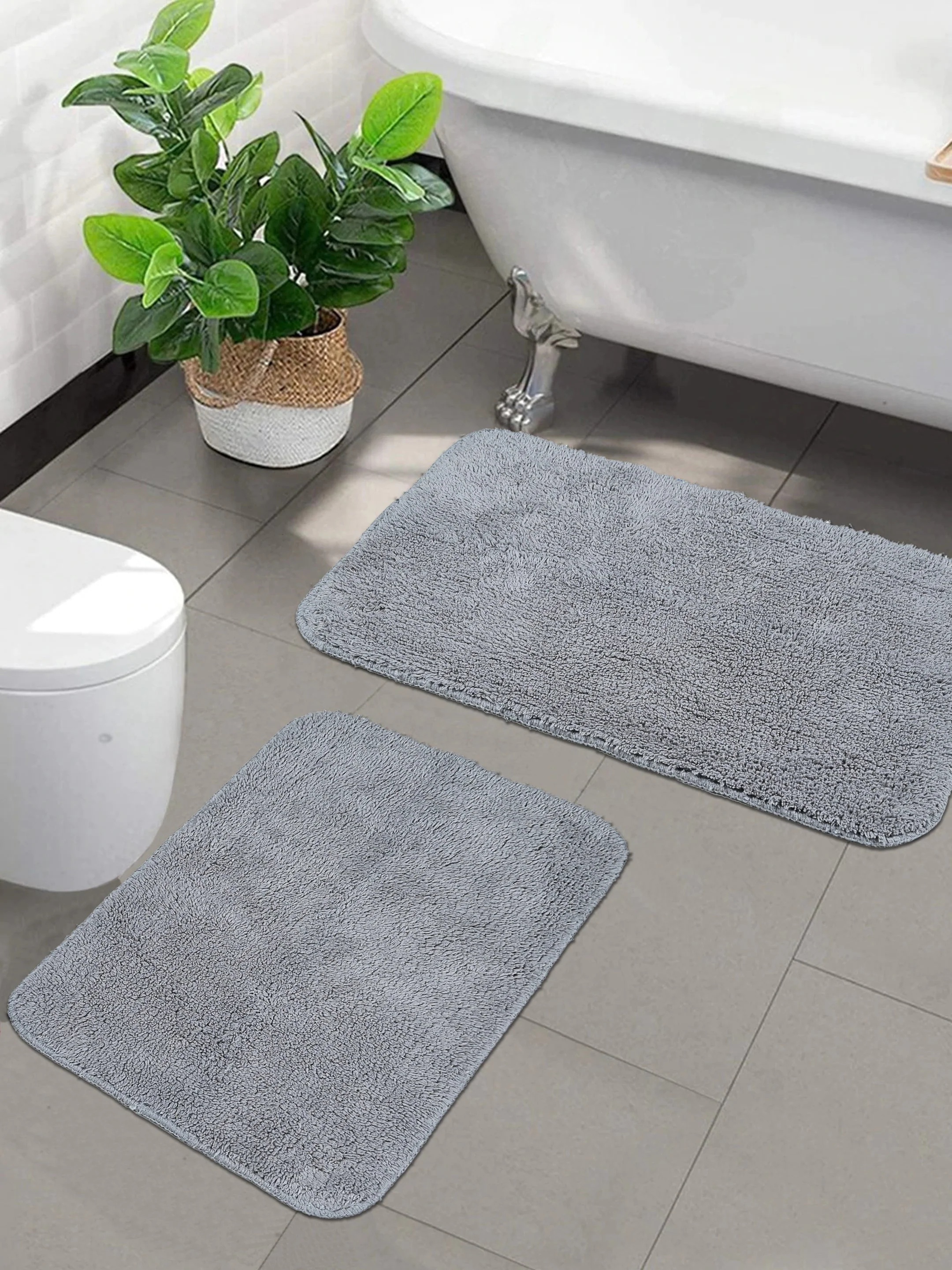 Cotton Bathmat Set of 2 | Soft & Anti-Skid | 40x60 cm - Image 17
