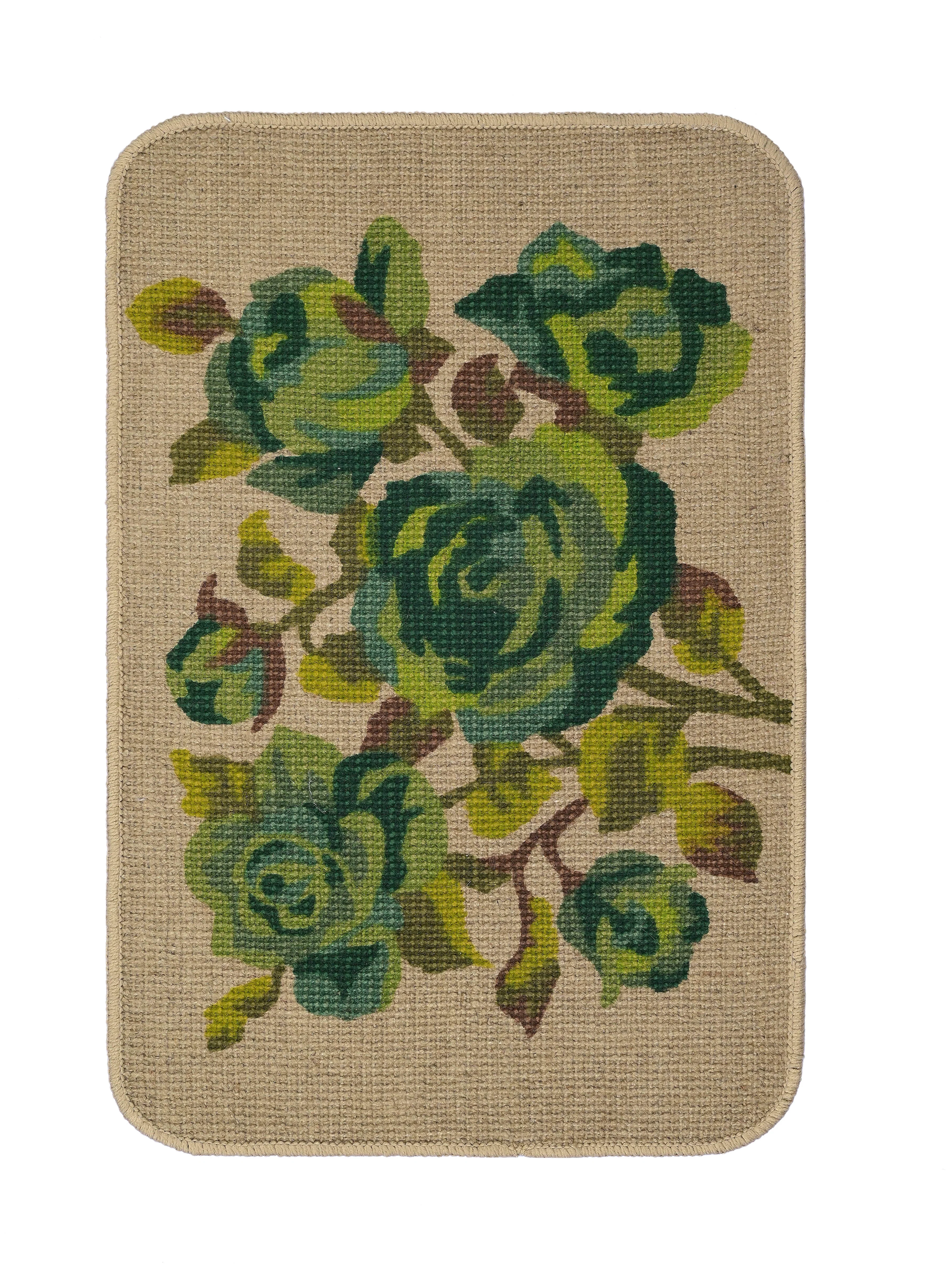 Microfiber Bath Mat & Jute Door Mat Combo Pack of 2Pc | Anti-Skid | Quick Drying | Soft Water Absorbent | Diamond & Floral Pattern - Image 11