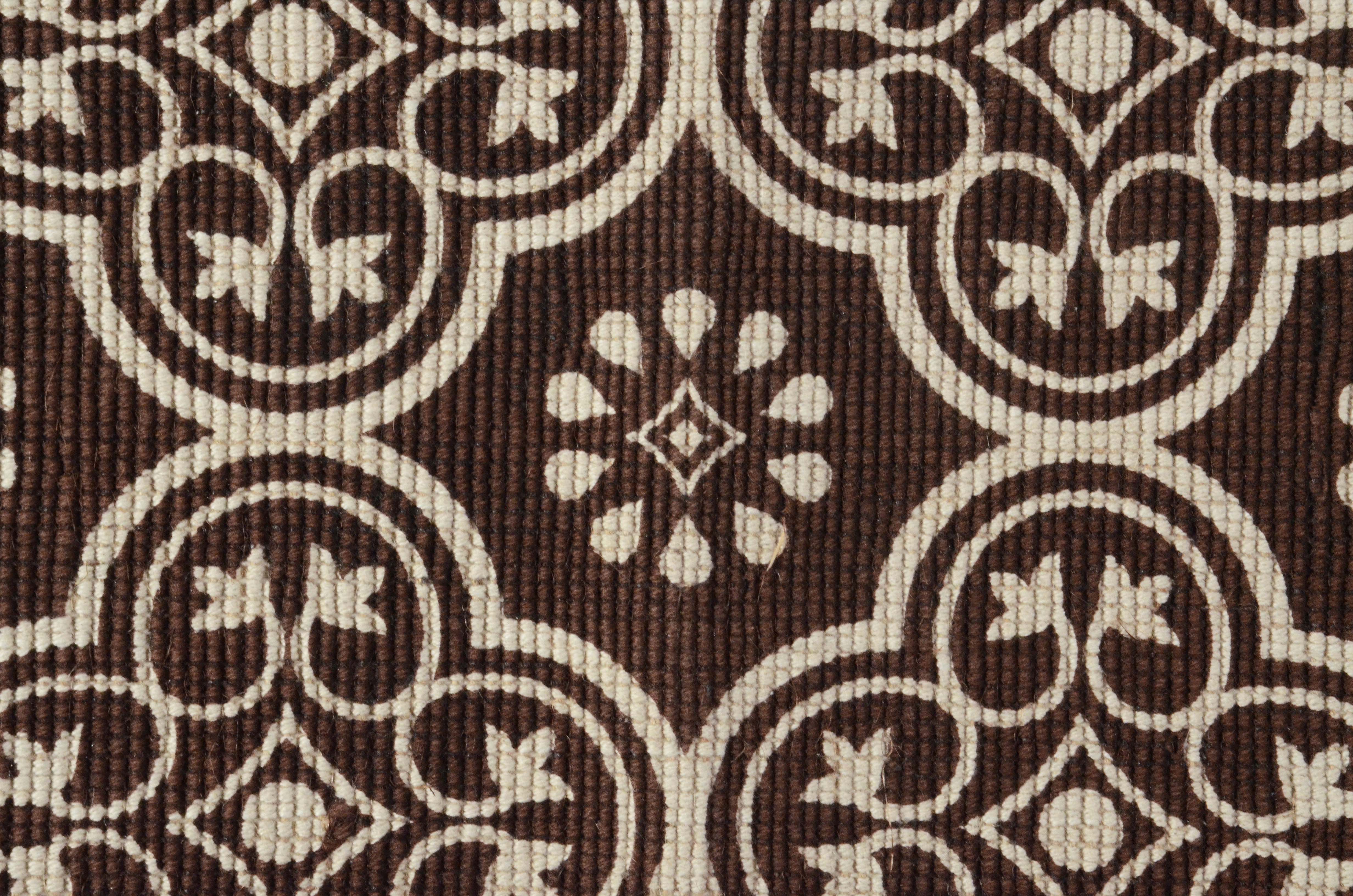 Ornamental Brown Cotton & Jute Anti-Skid Runner - Image 3
