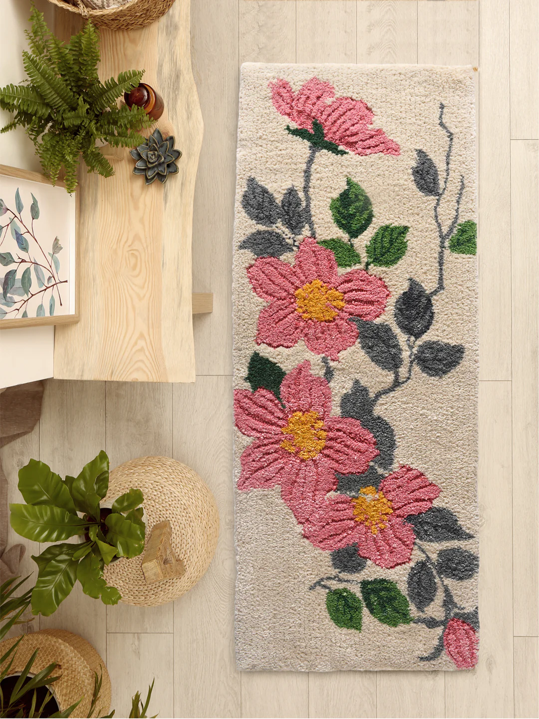 Hand Tufted Cotton Runner | Strong Antiskid Backing (45x120 cm) - Image 7