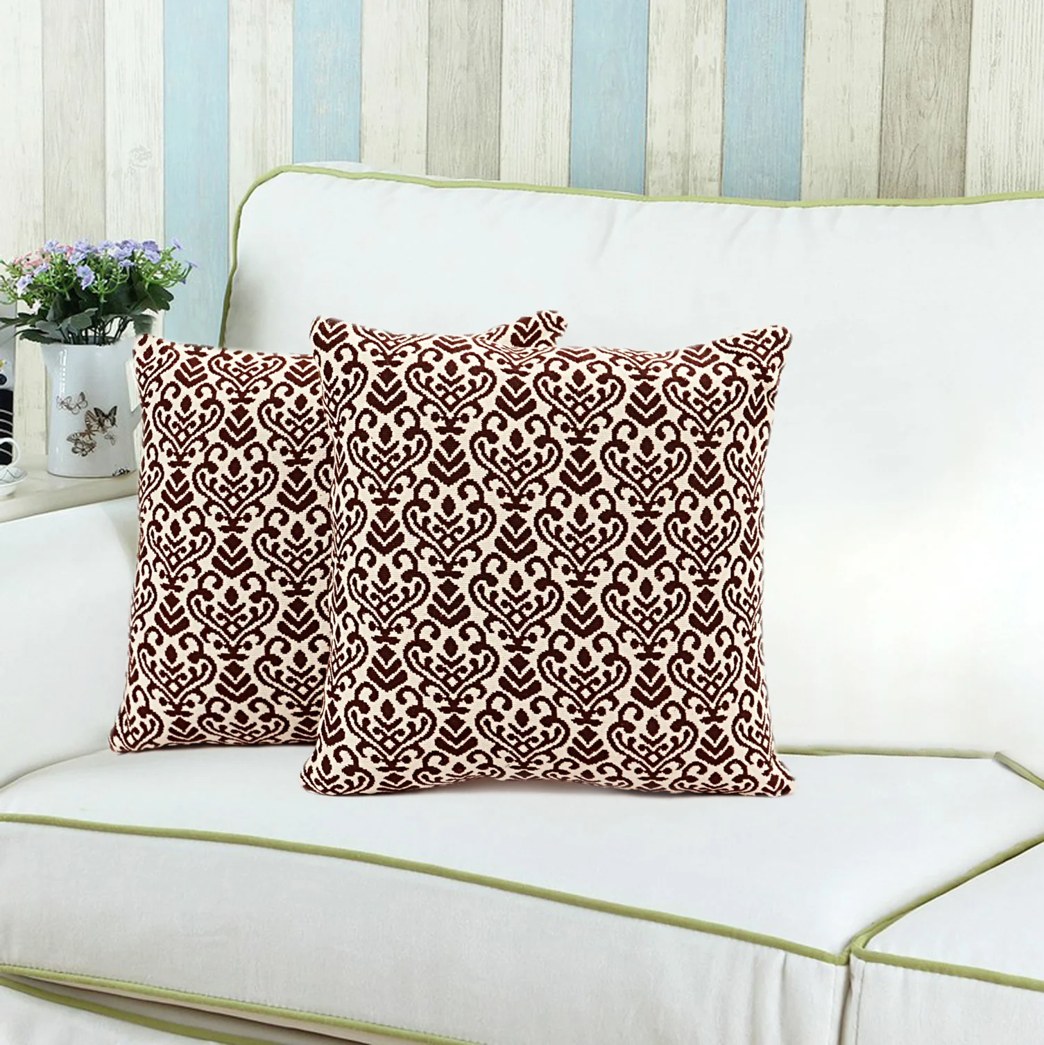 Fleur Style Cushion Cover – Set of 2 | Floral Pattern & Chic Look - Image 3